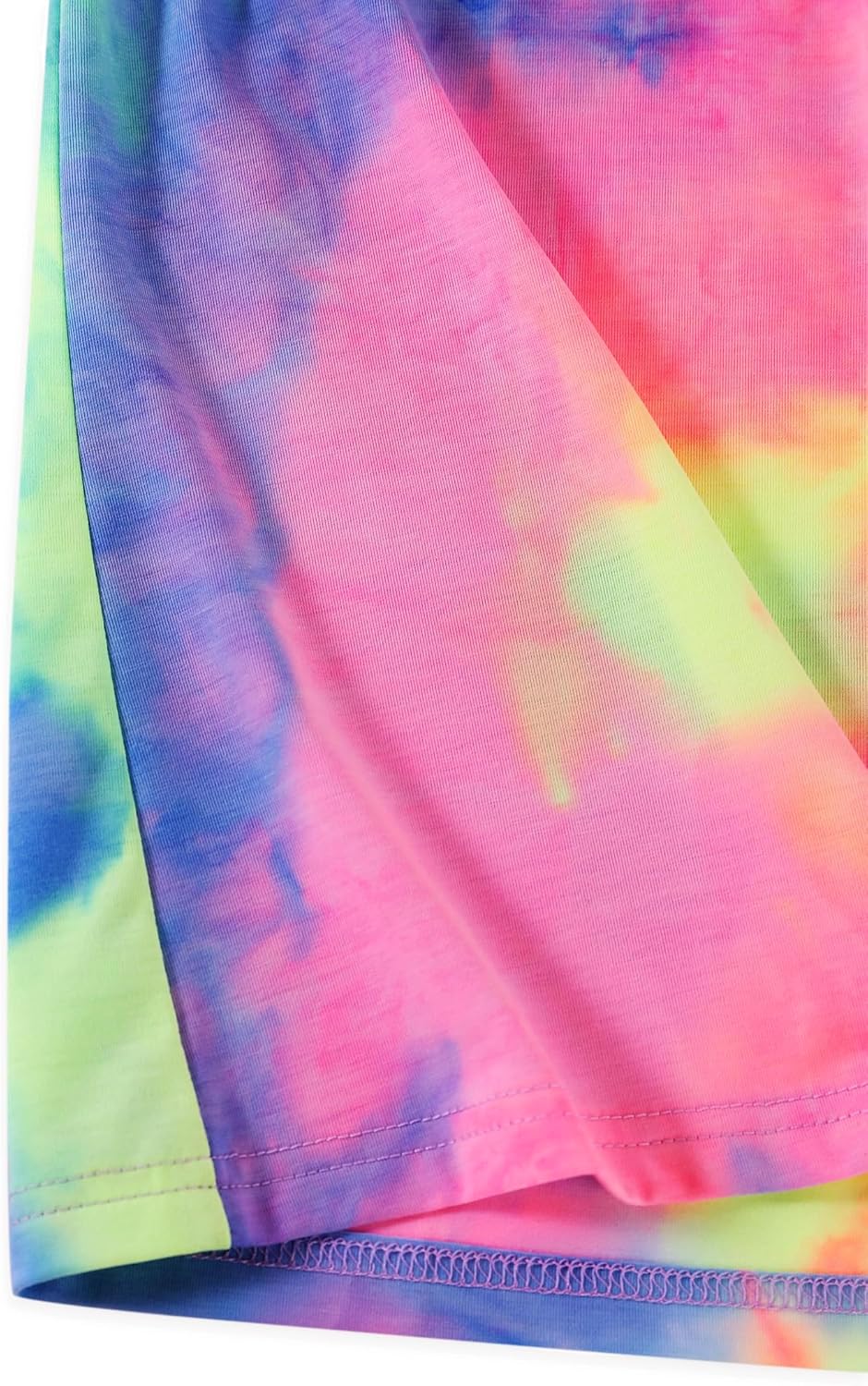 Remidoo Womens Tie Dye Short Sleeve Top Crewneck Summer Loose Fit T Shirt Tee Multicolor XX-Large - Image 5