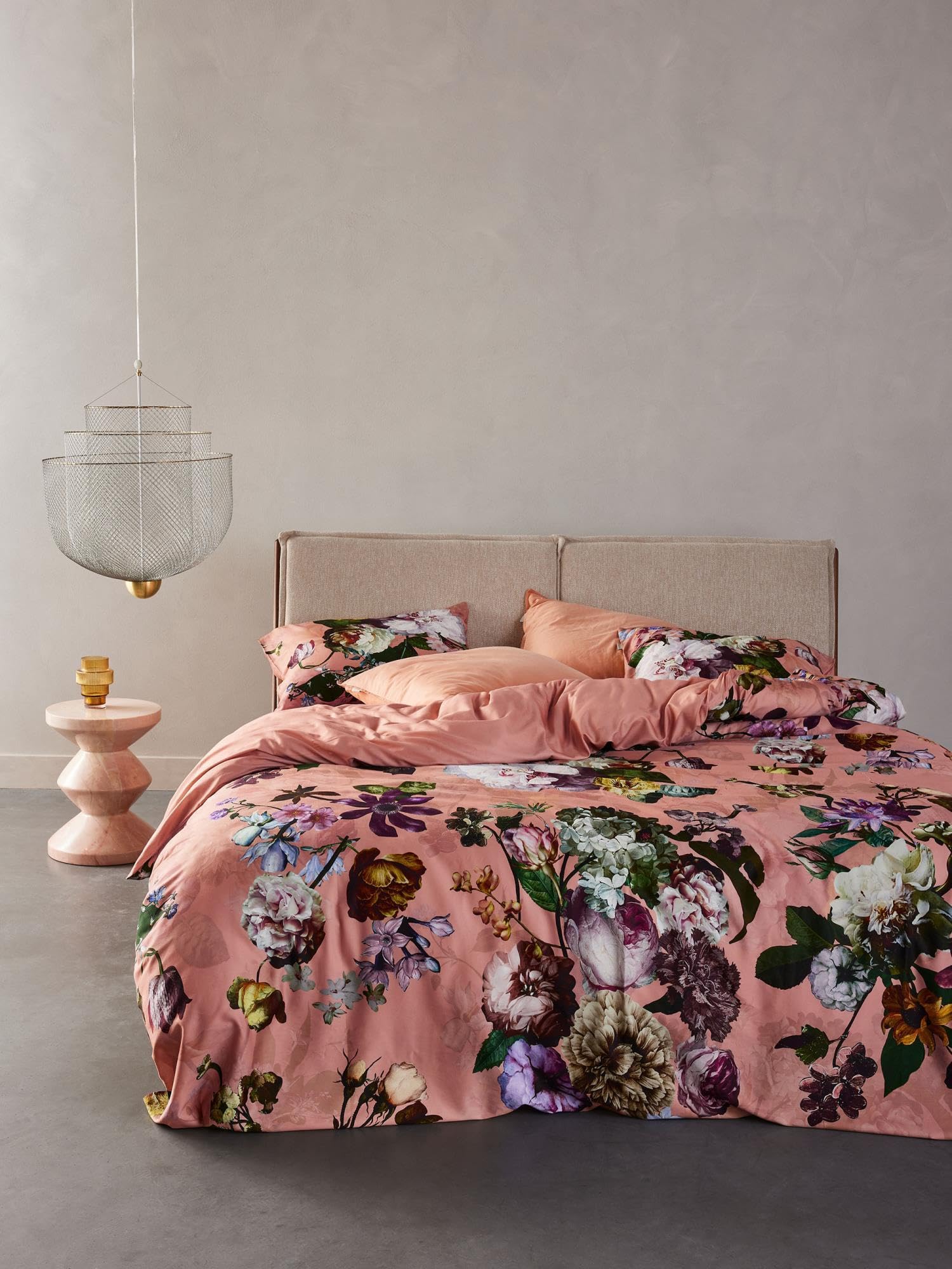ESSENZA Bettwäsche Fleur Evening Rose, 200x200 cm + 2X 80x80 cm - 100% Baumwollsatin 220TC - Blumen