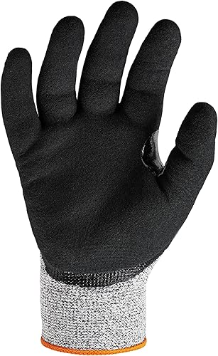 Miniatura 8 de Ergodyne Guantes de trabajo con revestimiento de nitrilo, Nivel A3 resistente a cortes, agarre para ambientes húmedos o secos, ProFlex