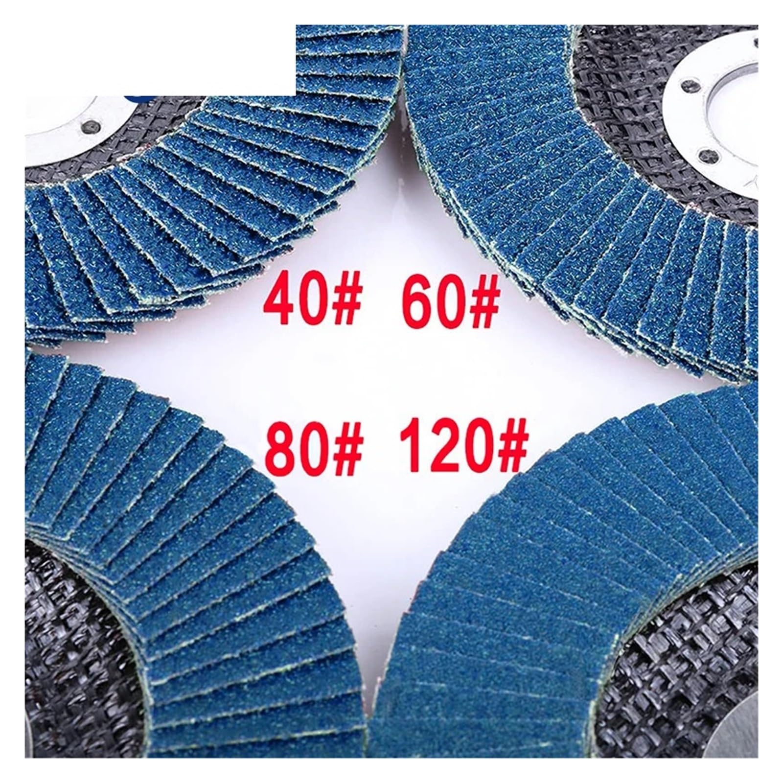 Tarcze listkowe 115 mm/4,5 cala tarcze szlifierskie ściernice narzędzie ścierne do szlifierki kątowej 40/60/80/120Grit 5/10 szt. (5 szt. 120 ziarnistości)