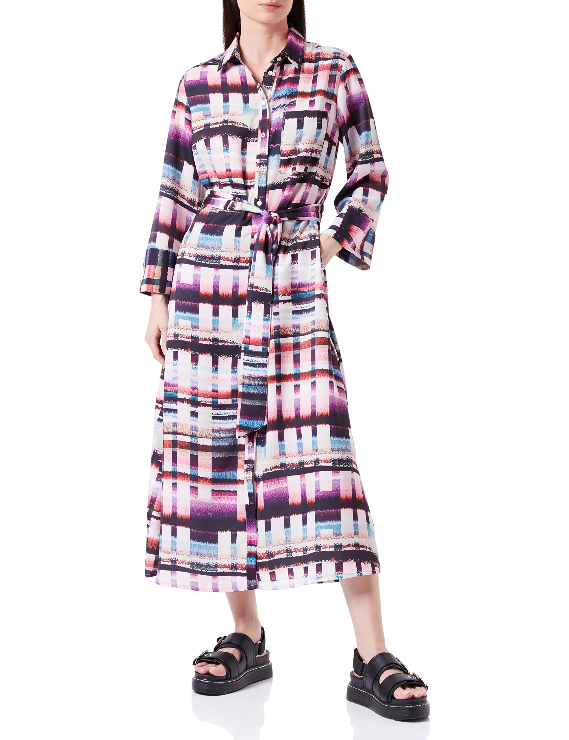 REPLAY Women's Dress, 010 Multicoloured., L