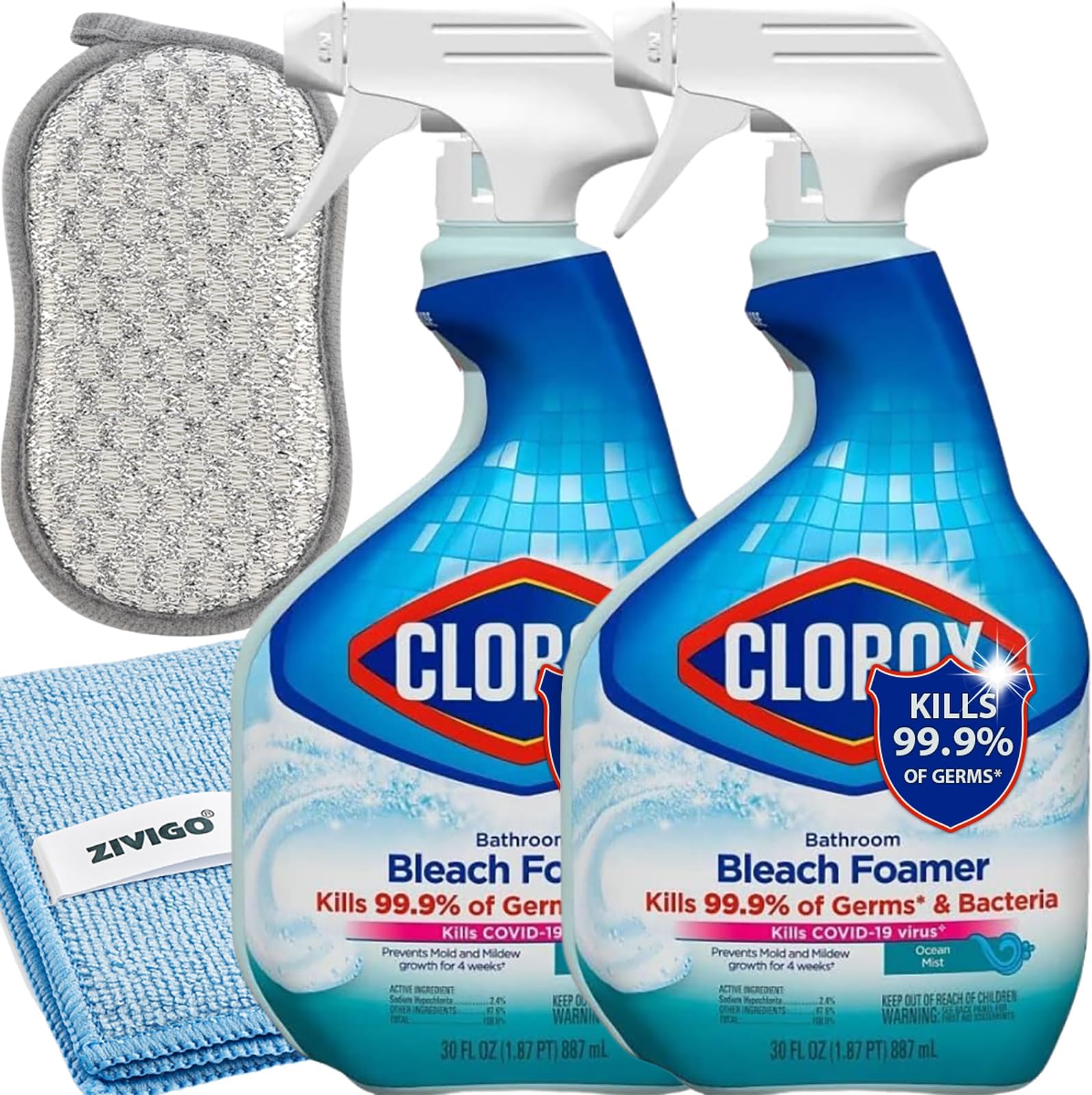 Amazon.com: OxiClean plus Bleach, No Drip Foam, Mold & Mildew Bathroom ...