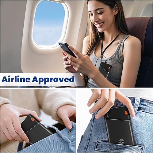 Miniatura 3 de Cargador portátil con cargador de batería de 5000 mAh con cable USB C, compatible con iPhone 17, 16, 15, Samsung S22, S21, Google, iPad, etc.,