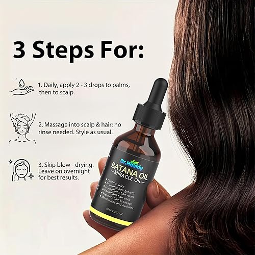 Miniatura 5 de Aceite de batana para el crecimiento del cabello, 100% puro y sin refinar, repara en profundidad el cabello seco dañado, reduce el encrespamiento y