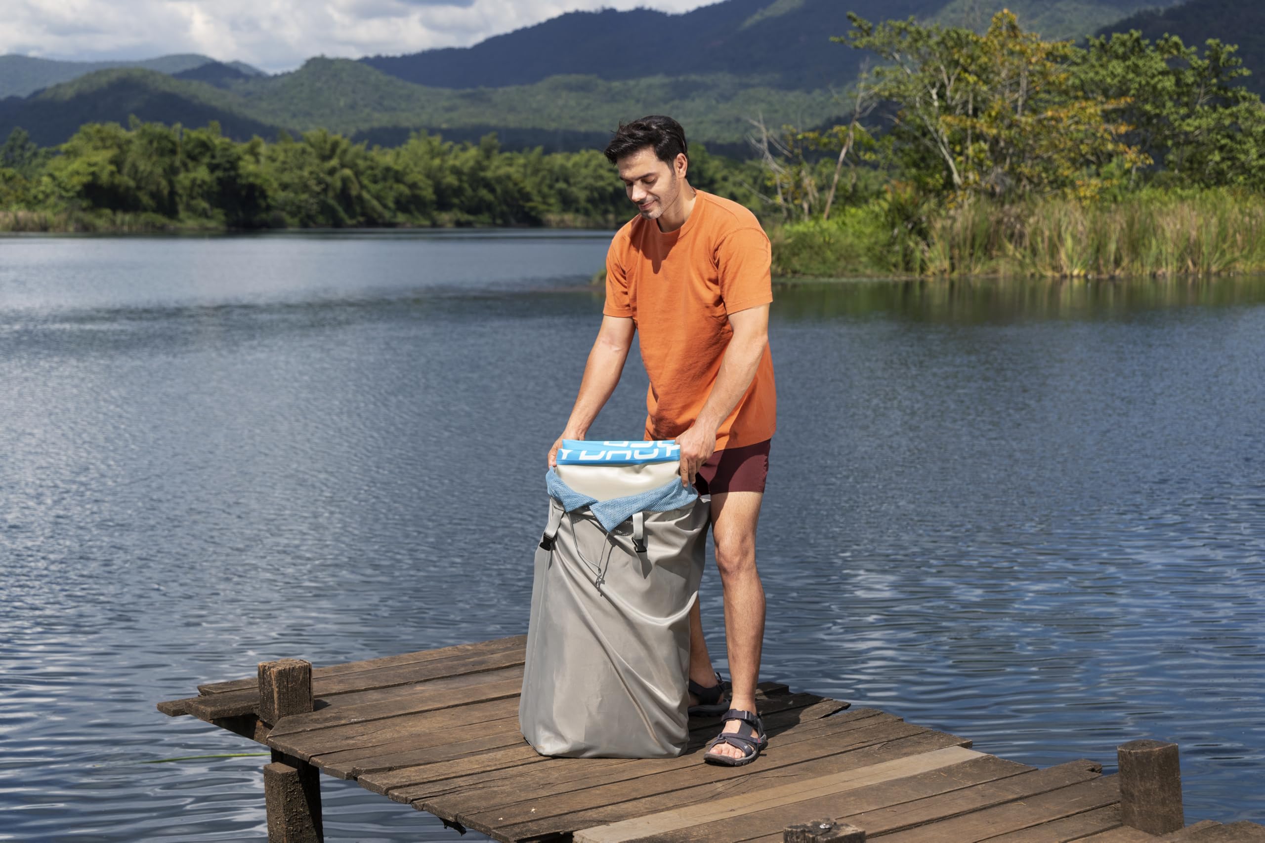Bestway 6532C Set da SUP Hydro Force Oceana CompactAir 3,05 m, blu