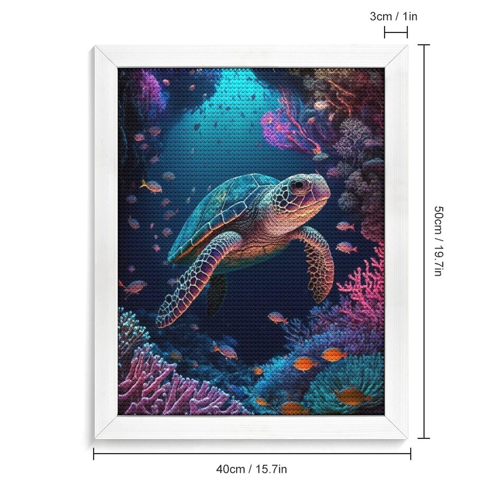 Amazon | ダイヤモンドアート キット ウミガメ水中の美しい