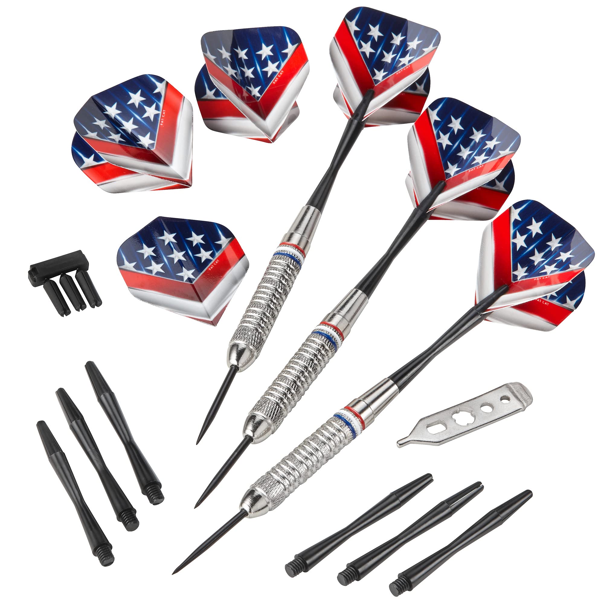 Fat Cat Support Our Troops Steel Tip Darts with Storage/Travel Case, 23 Grams