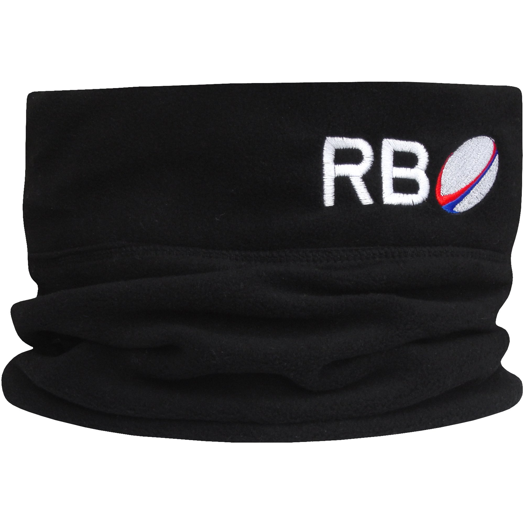 Teddyt's Boys 2 Initials 'S Personalised Rugby Initials Black Fleece Sports Snood With Adjustable Toggle (2 Initials)
