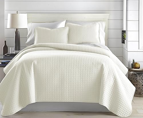 Miniatura 15 de Southshore Fine Living, Inc. Holly Jolly - Juego de ropa de cama suave de 3 piezas con fundas acolchadas, tamaño matrimonial/queen 01-Blanco,02 -