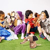 Vista 7 de Marionetas de mano de animales de 10 a 13 pulgadas, gigantes, de peluche, safari, animales de la selva, juguetes de marionetas de mano, juguetes