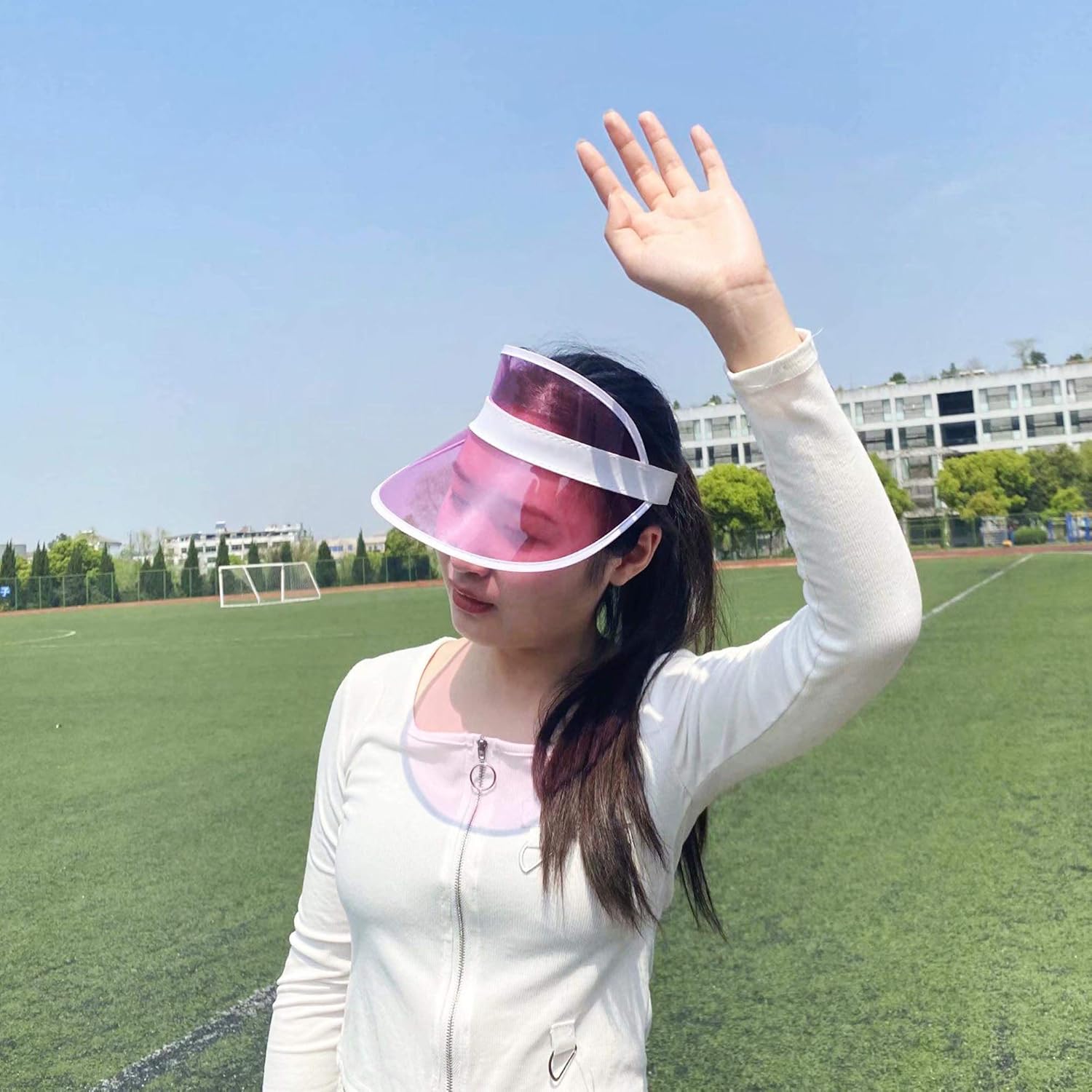 12 Pack Sun Visor Hats Women UV Protection Clear Outdoor Beach Sports Golf Sunhat Party Cap