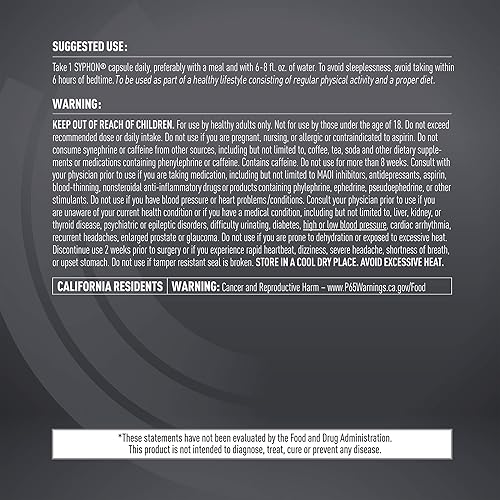 Miniatura 7 de Core Active Syphon - Quemador de grasa termogénico para hombres, pastillas Keto, Advantra Z para energía, enfoque, control del apetito, aumenta el