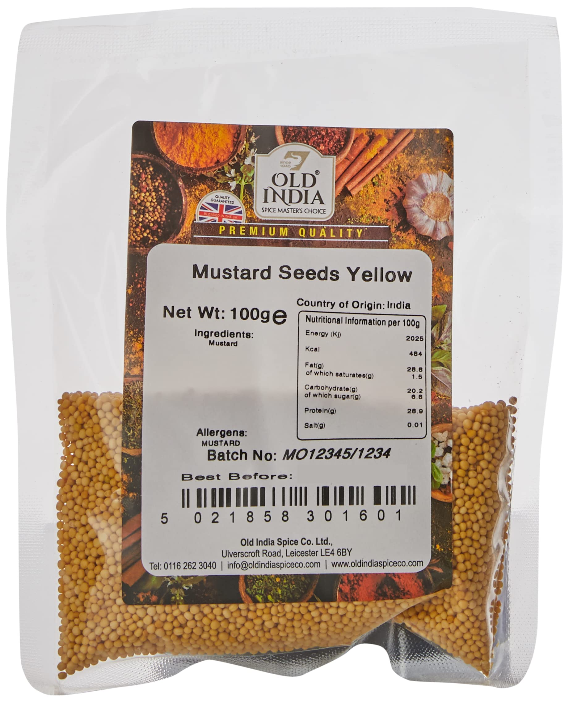 Old India Mustard Seeds Yellow 100g