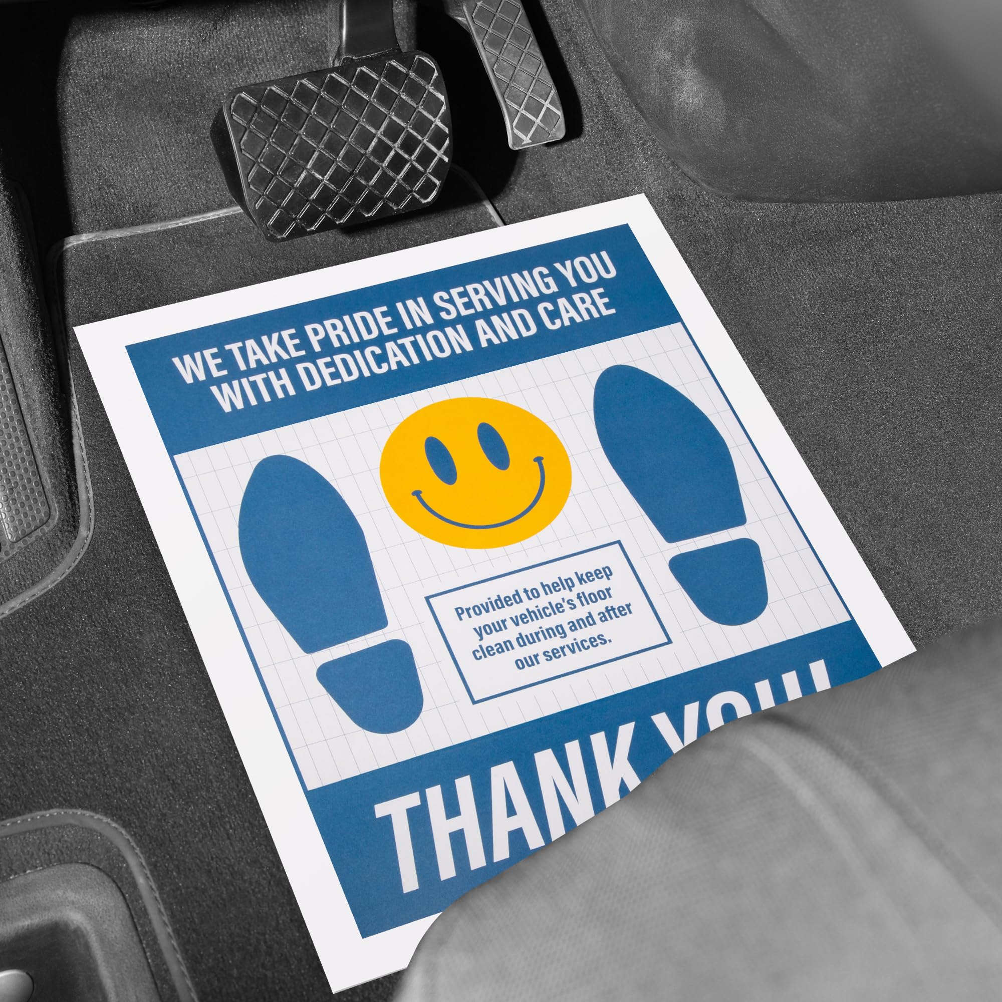 Car Paper Floor Mats 50ct White Disposable Floor Protector Mats for Car Detailing and Automotive Supplies 16 x — view 5