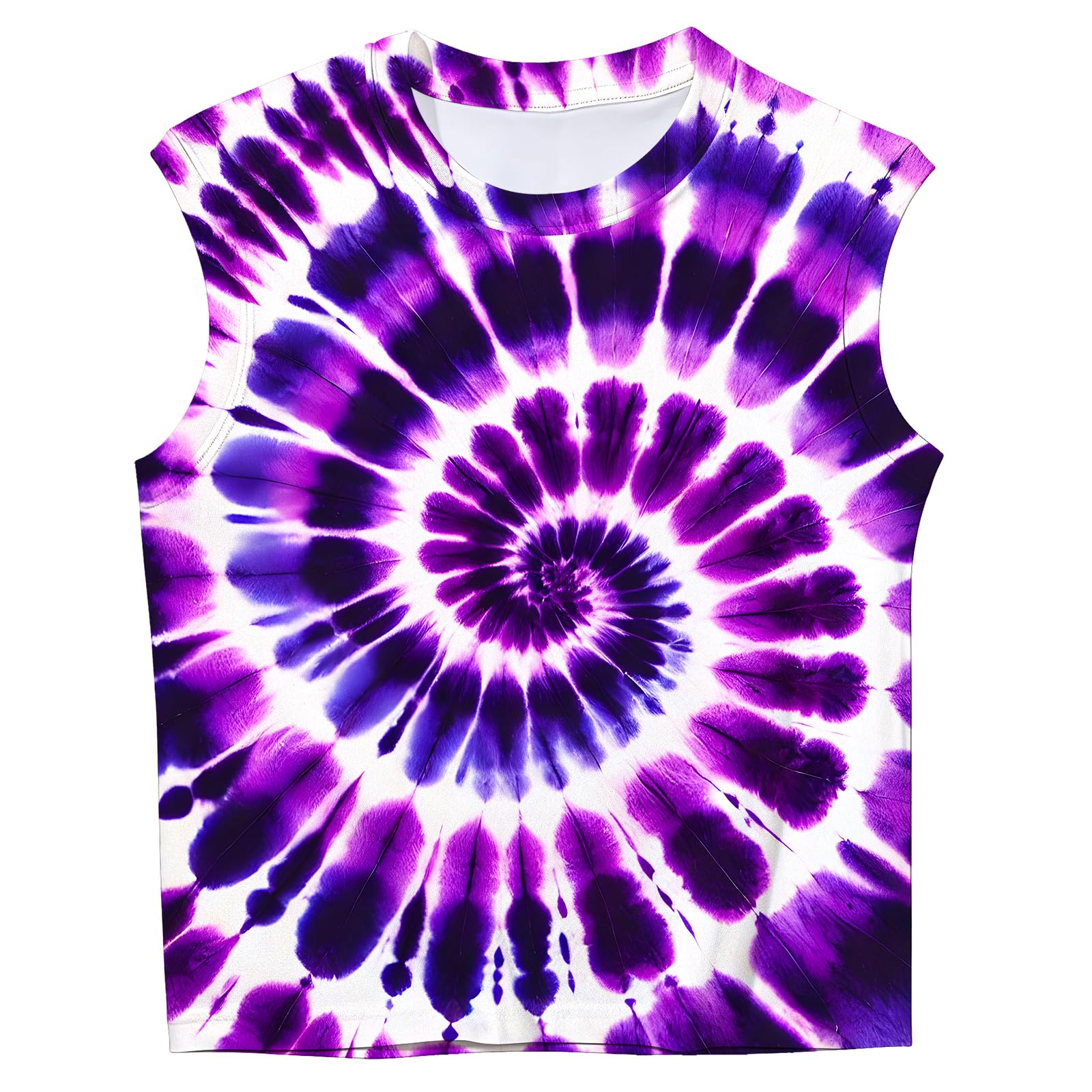Kids Tie Dye Tank Top Sleeveless Summer Shirt 6-14 Years