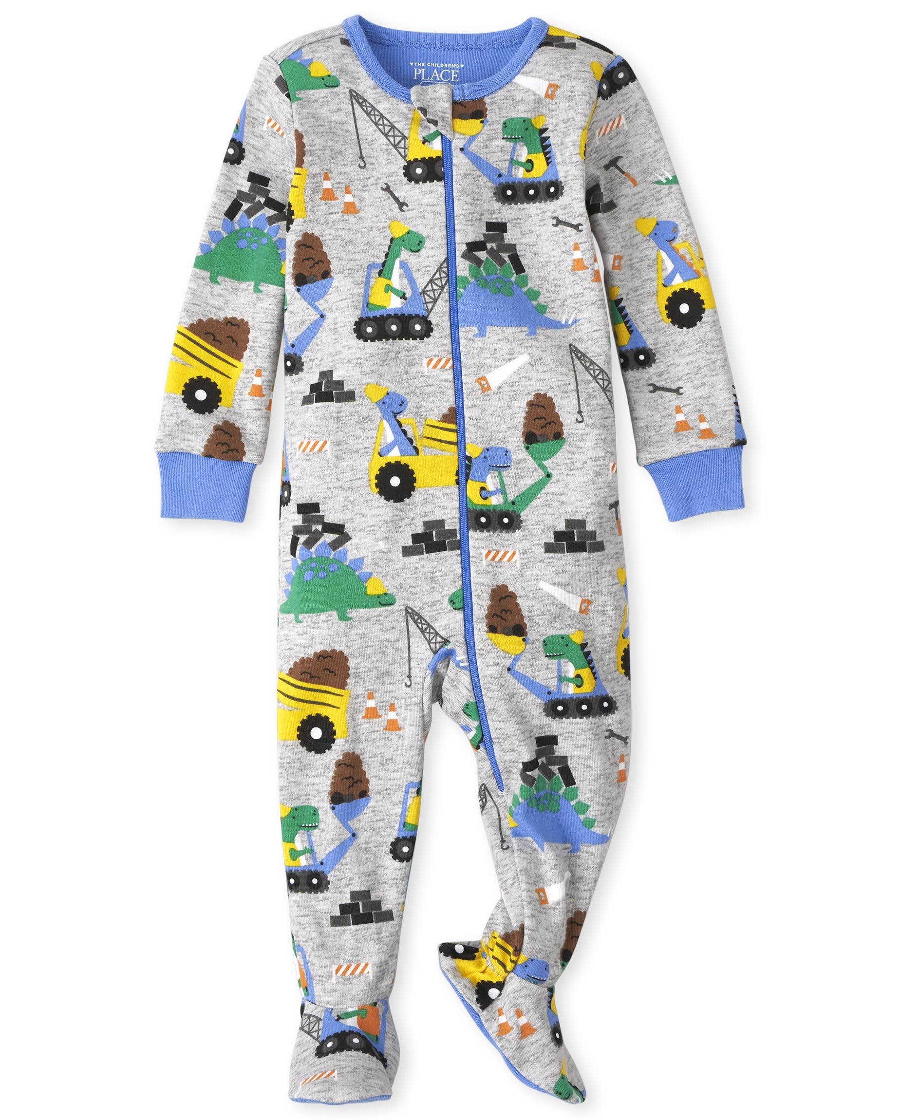 The Children'S Place Baby-Boys And Toddler Long Sleeve 100% Cotton Zip-Front One Piece Footed Pajamas