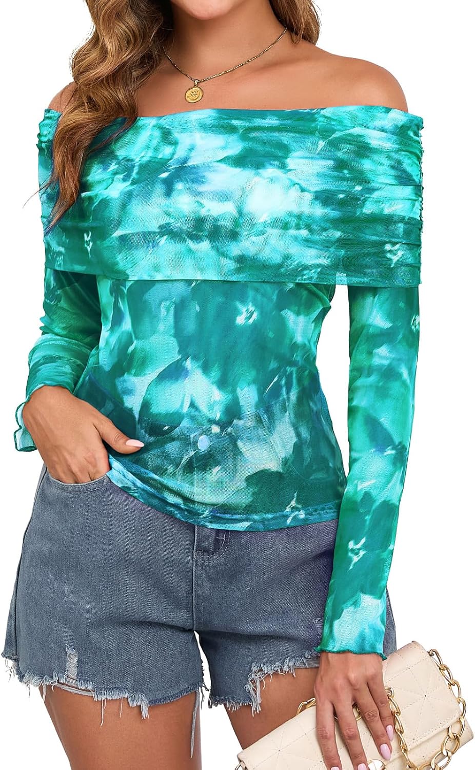 ZAFUL Women's Off The Shoulder Sweater Pullover Knit Cardigan Long Sleeve Loose Going Out Tops