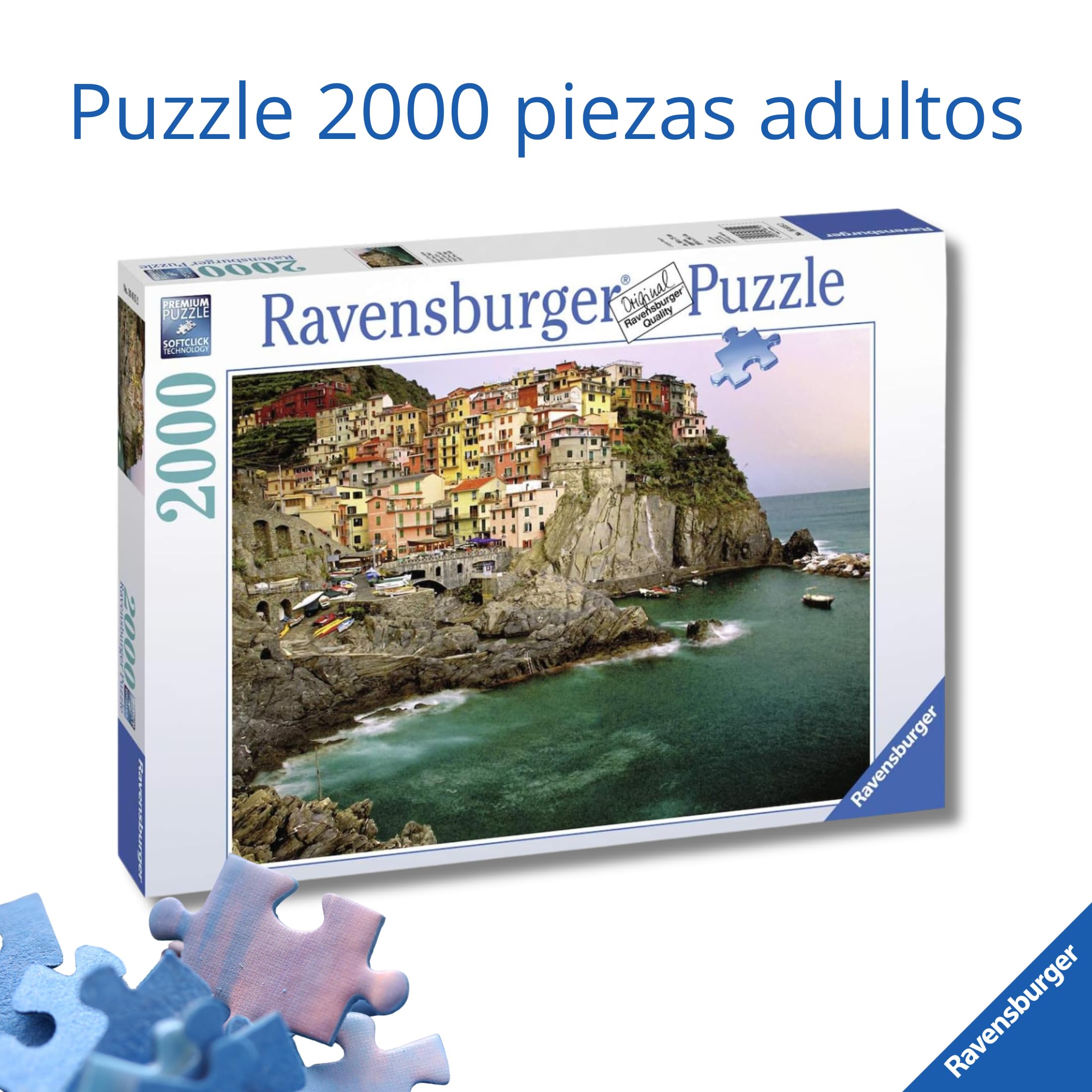 Ravensburger - Puzzle Cinco Tierras | Puzzle 2000 Piezas | Rompecabezas Adultos Y Niños De 14 Años O Más | Regalos para Niños Y Adultos | 2000 Piezas Y Mide 98x75cm