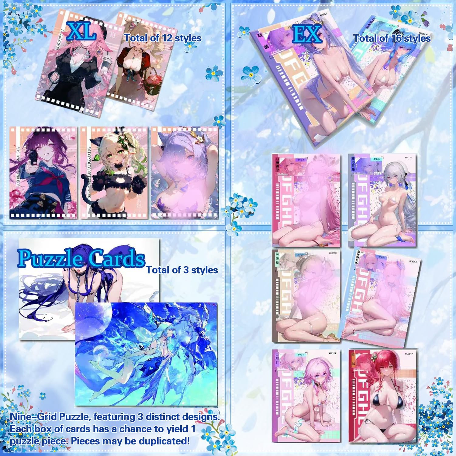 Anime Cards, Chun Guang Zha Xie - 1 Box,MEIKA Series, Anime Stuff Goddess Story TCG Integrated Waifu Card (CGZX)
