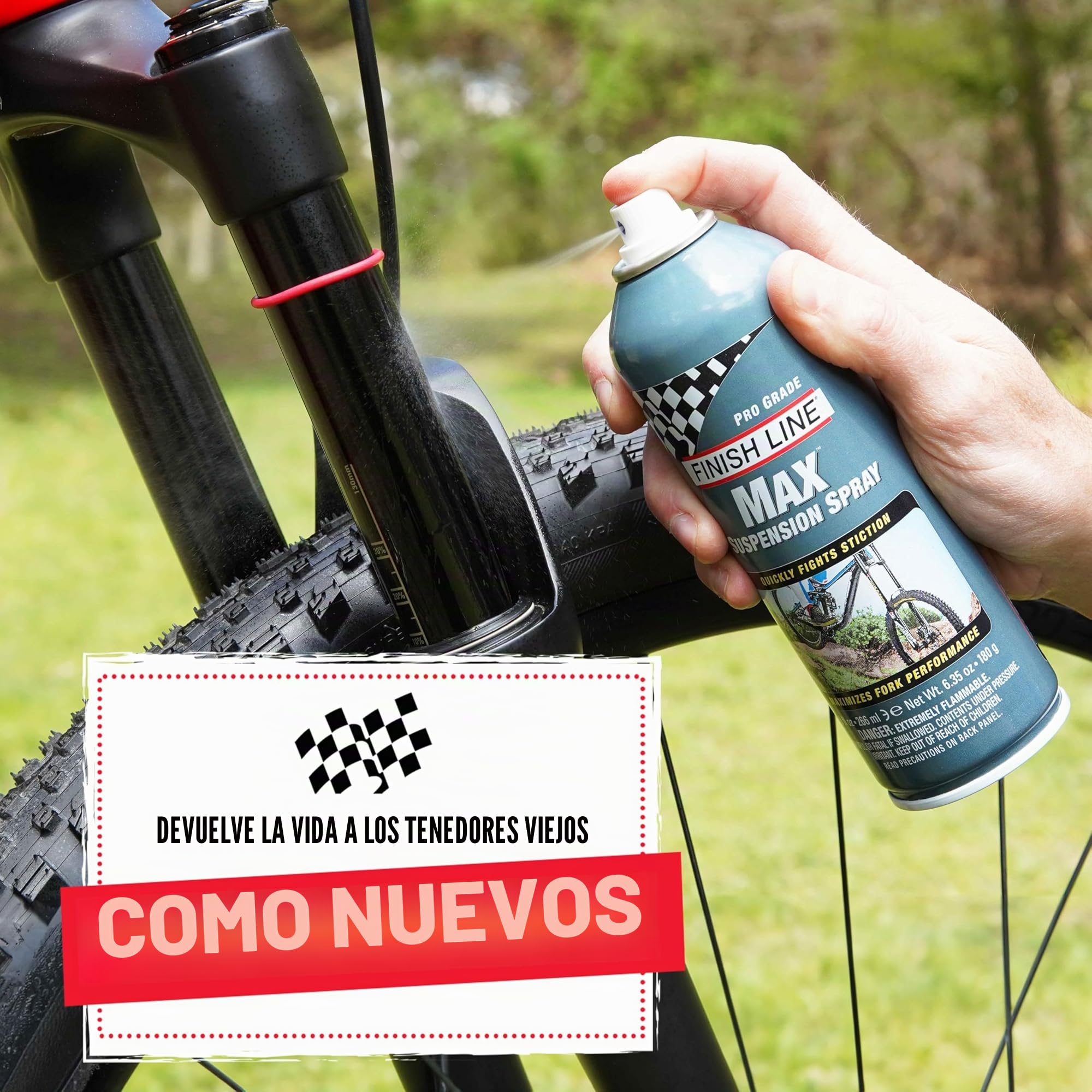 Lubricante MAX para suspensión de Bicicleta en Spray, 266 ml
