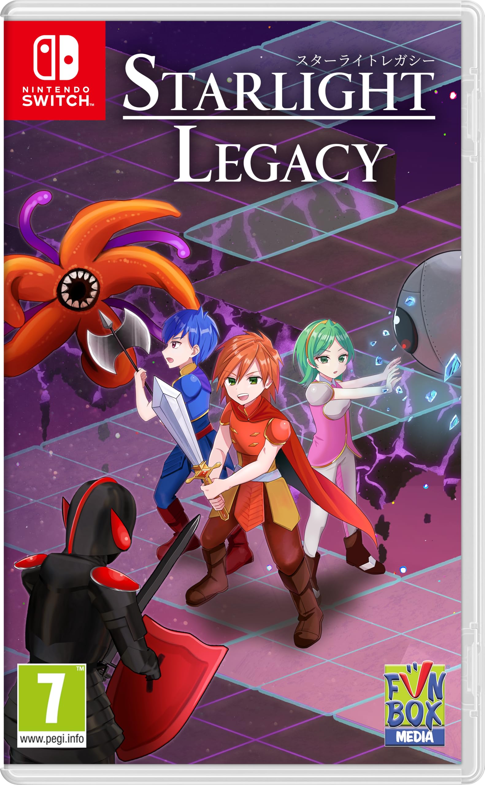 Starlight Legacy Nintendo Switch - JRPG Retro de Mundo Abierto no Lineal - Estética Pixel Art 16-Bits, Combate por Turnos y Vuelo 3D - Versión Multilenguaje (Español Incluido)