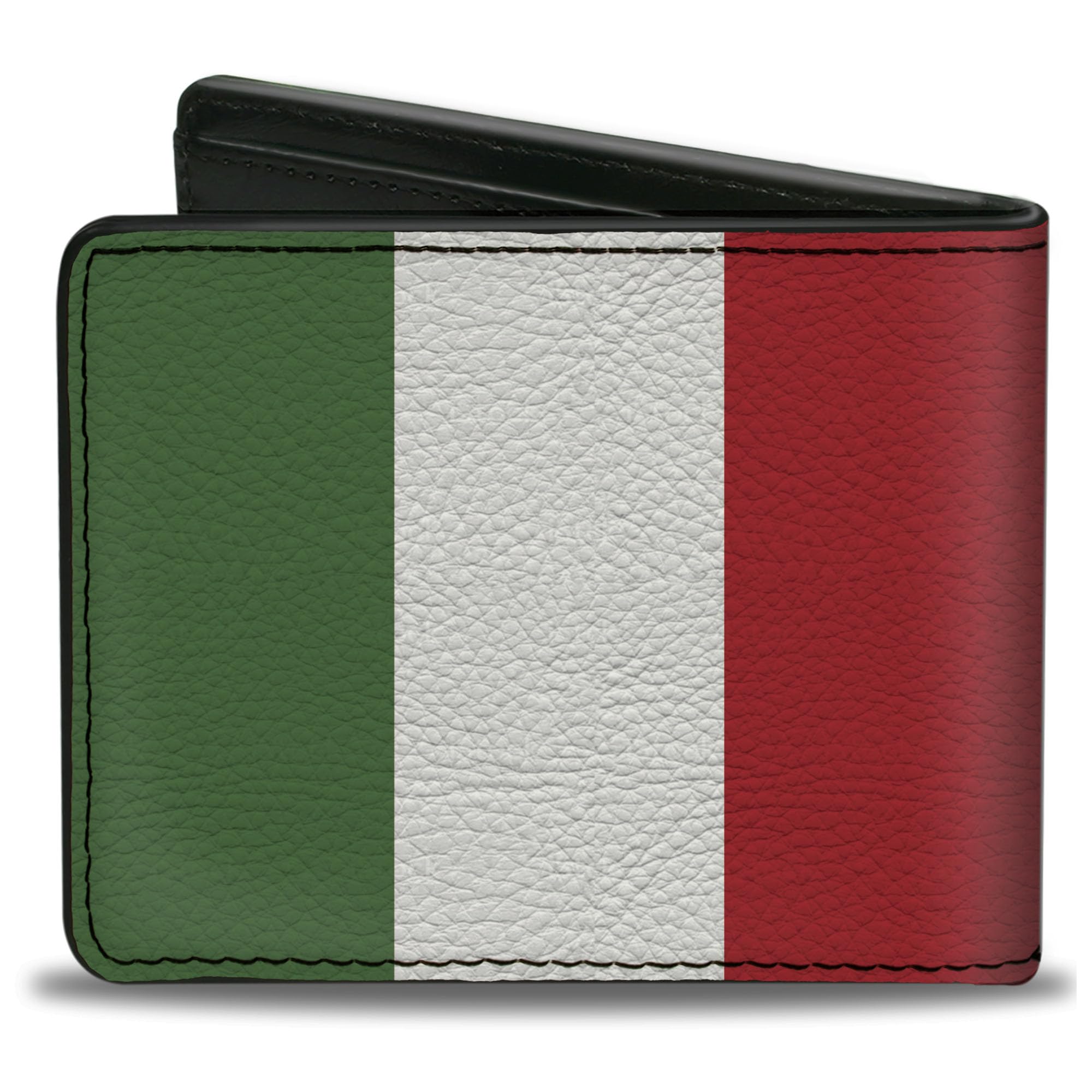 Buckle-Down Men's Wallet, Bifold, Italy Flag, Vegan Leather, 4.0