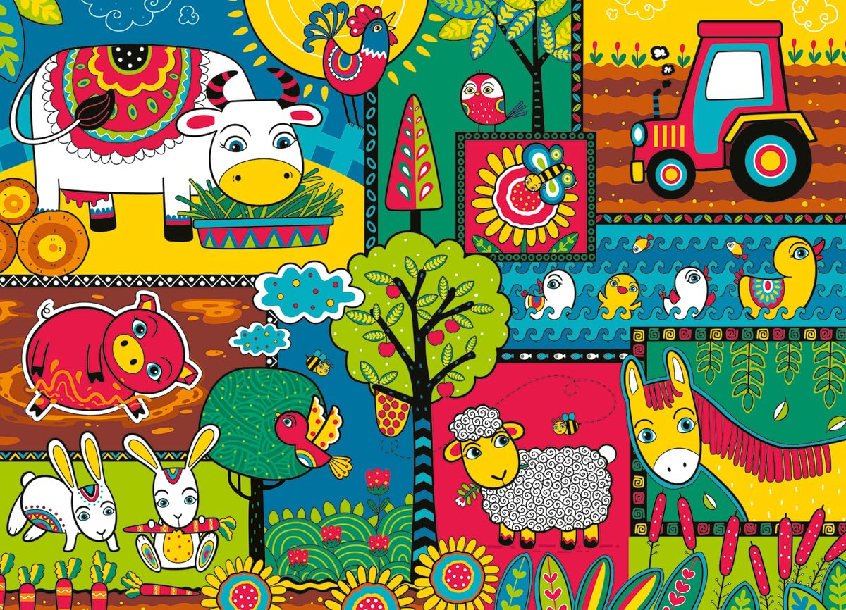 Ravensburger A Day at The Farm - 60 Piece Jigsaw Puzzle for Kids | Farmyard-Themed Fun | Encourages Creativity and Problem Solving | FSC-Certified