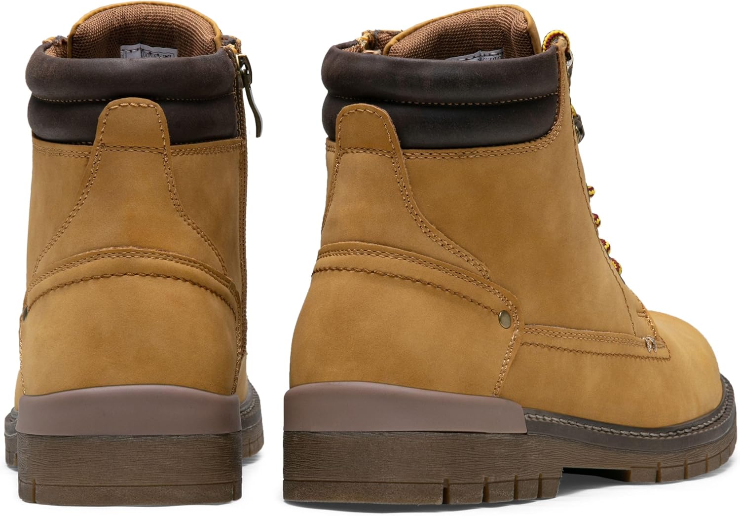 Miniatura 5 de Jousen Botas casuales para hombre, botas chukka con cremallera a la moda, amarillo (8118-yellow)