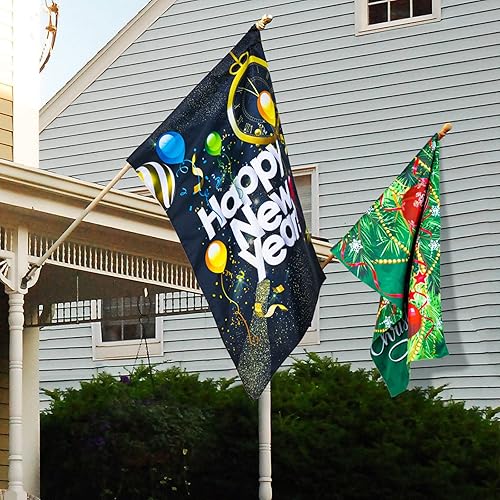 Miniatura 5 de Moukeren Paquete de 8 banderas de jardín de temporada de 28 x 40 pulgadas, banderas exteriores del día de San Patricio, banderas de Pascua, banderas