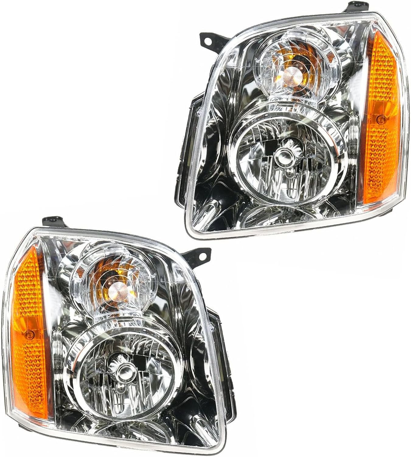1A Auto Headlights Headlamps Left & Right Pair Set of 2 for 07-13 GMC Yukon SUV