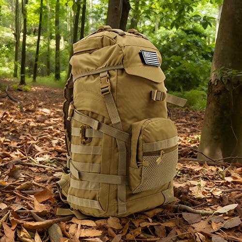 Miniatura 9 de Mochila táctica de 50L para hombres y mujeres, mochila Molle resistente al agua, paquete grande de asalto militar para senderismo
