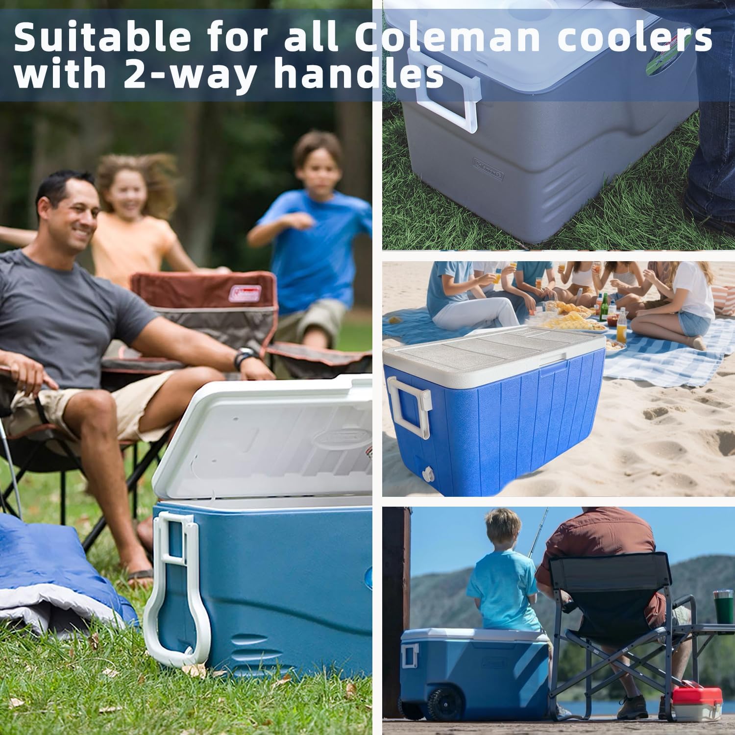 Cooler Handle Replacement Parts for Coleman Extreme Cooler, Camping Cooler Accessories for Coleman 2-Way,Durable Design Cooler Part #3000005306#R5286b120G - Image 6