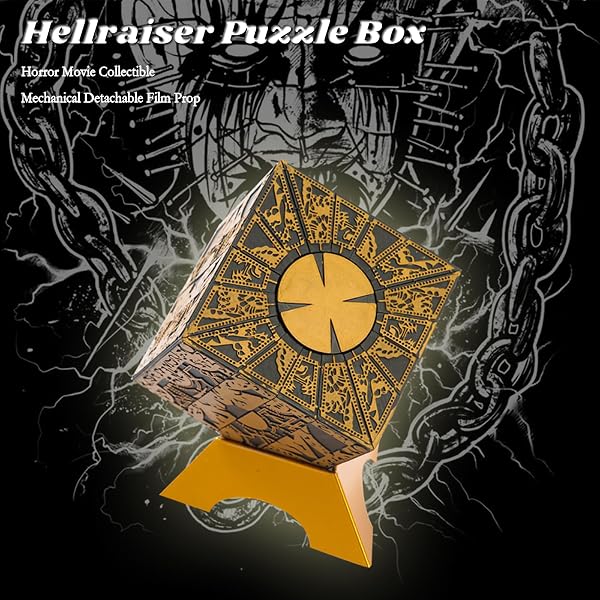 Hellraiser Boîte de puzzle – Cube de configuration déformable de lamentation, film d'horreur à collectionner, accessoire mécanique complexe détachable pour décoration de bureau et de maison pour - 2
