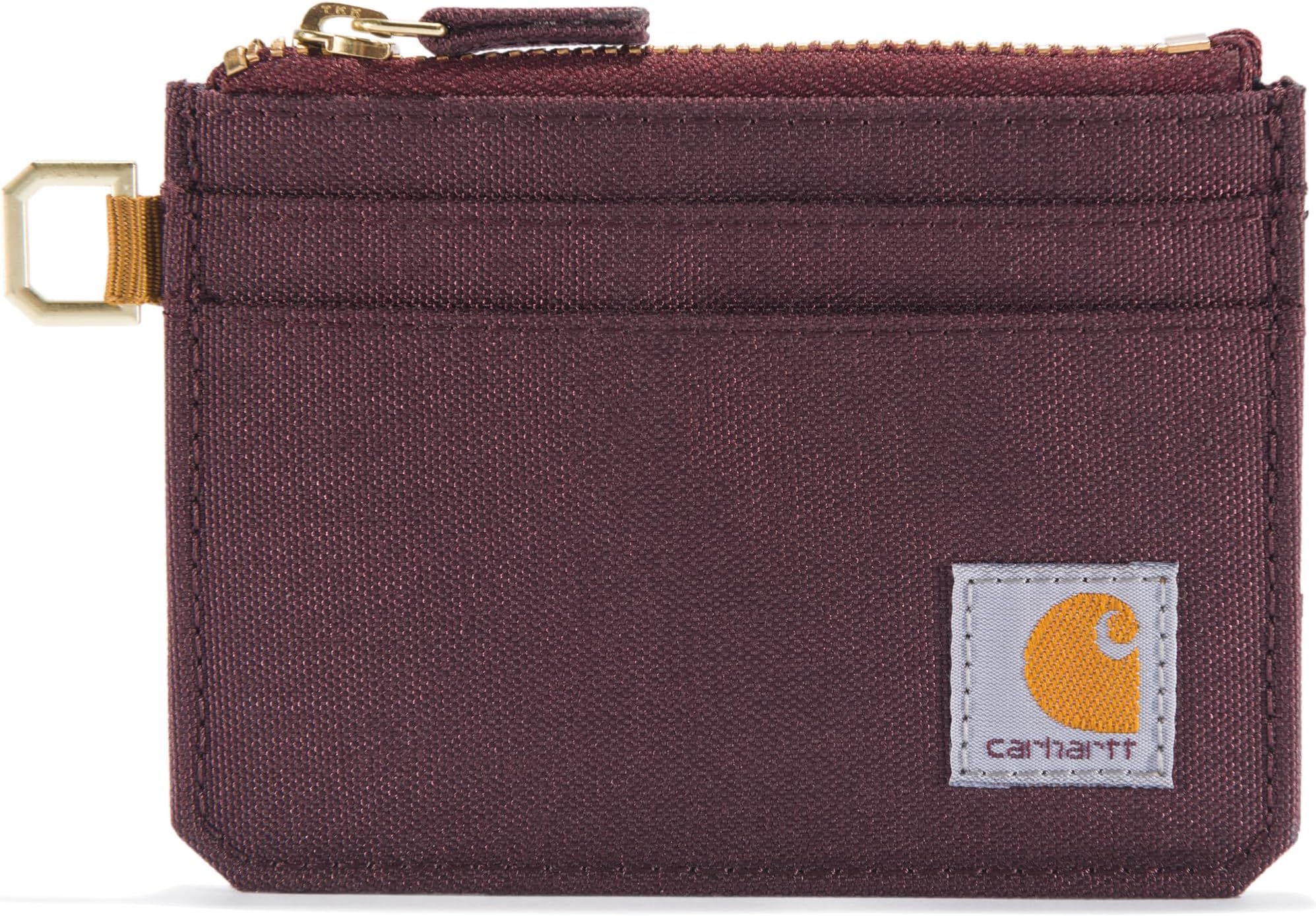 Carhartt Womens Wallet, Rugged Leather and Canvas for Women, Available in Multiple Styles & Colors Wallet, Nylon Duck Zippered