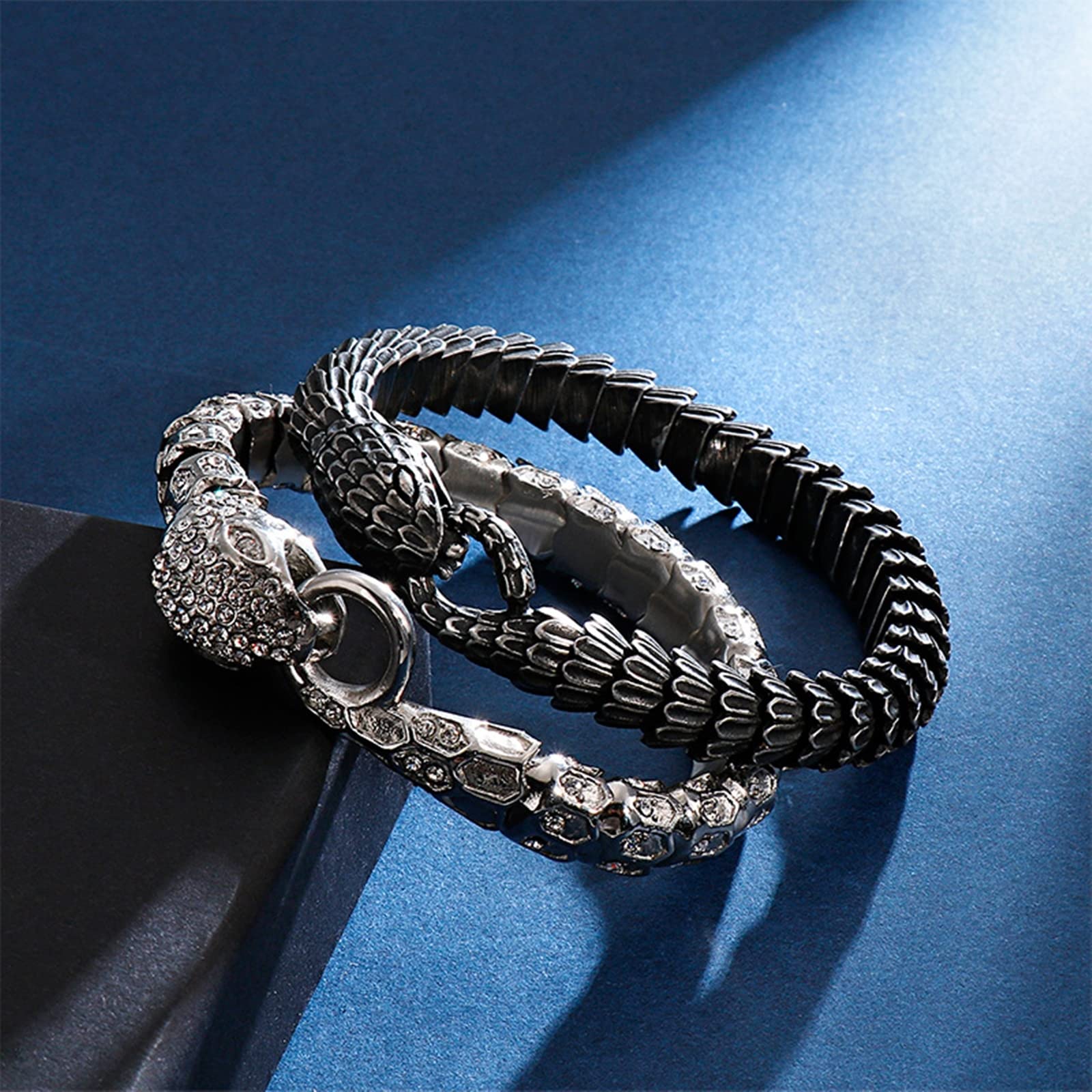 Bracelet Main, Serpent Bracelet Gourmette Argent Cadeau pour l'anniversaire de la Saint-Valentin
