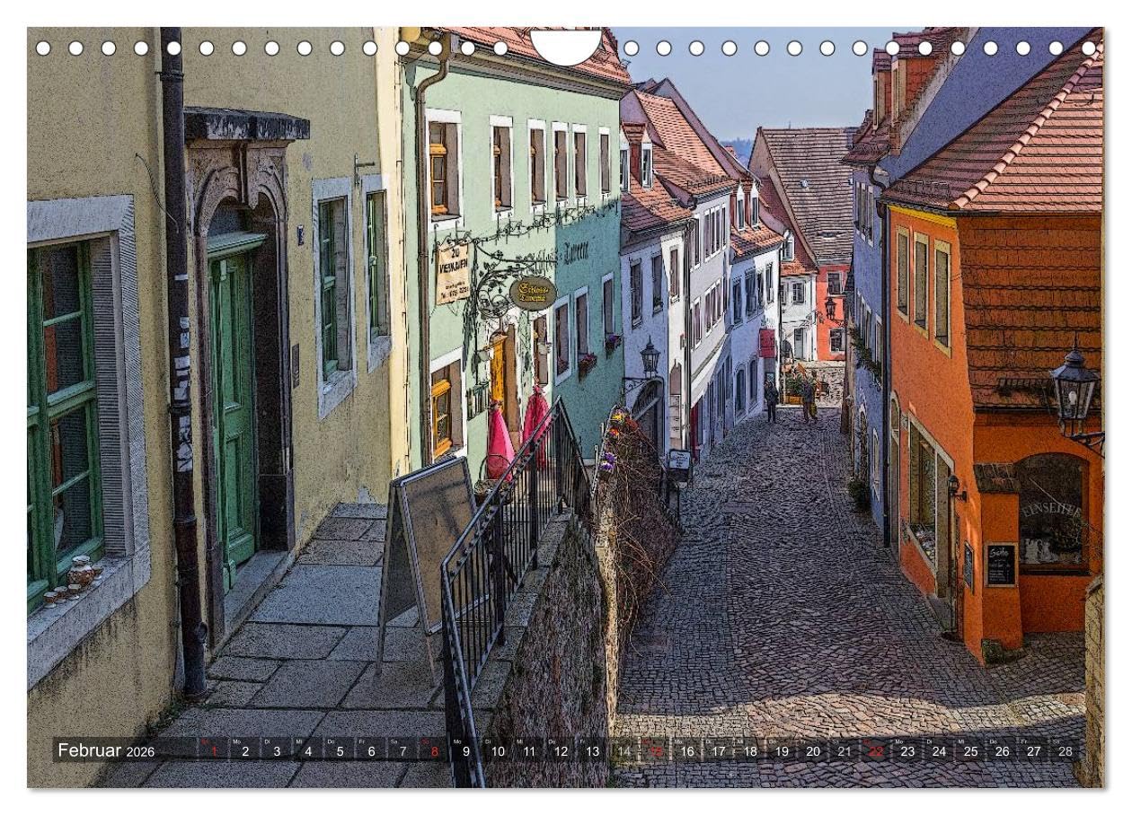 Das Jahr an der Elbe in Meißen (Wandkalender 2026 DIN A4 quer), CALVENDO Monatskalender: Die Jahreszeiten in Meißens historischem Zentrum. (CALVENDO Orte)