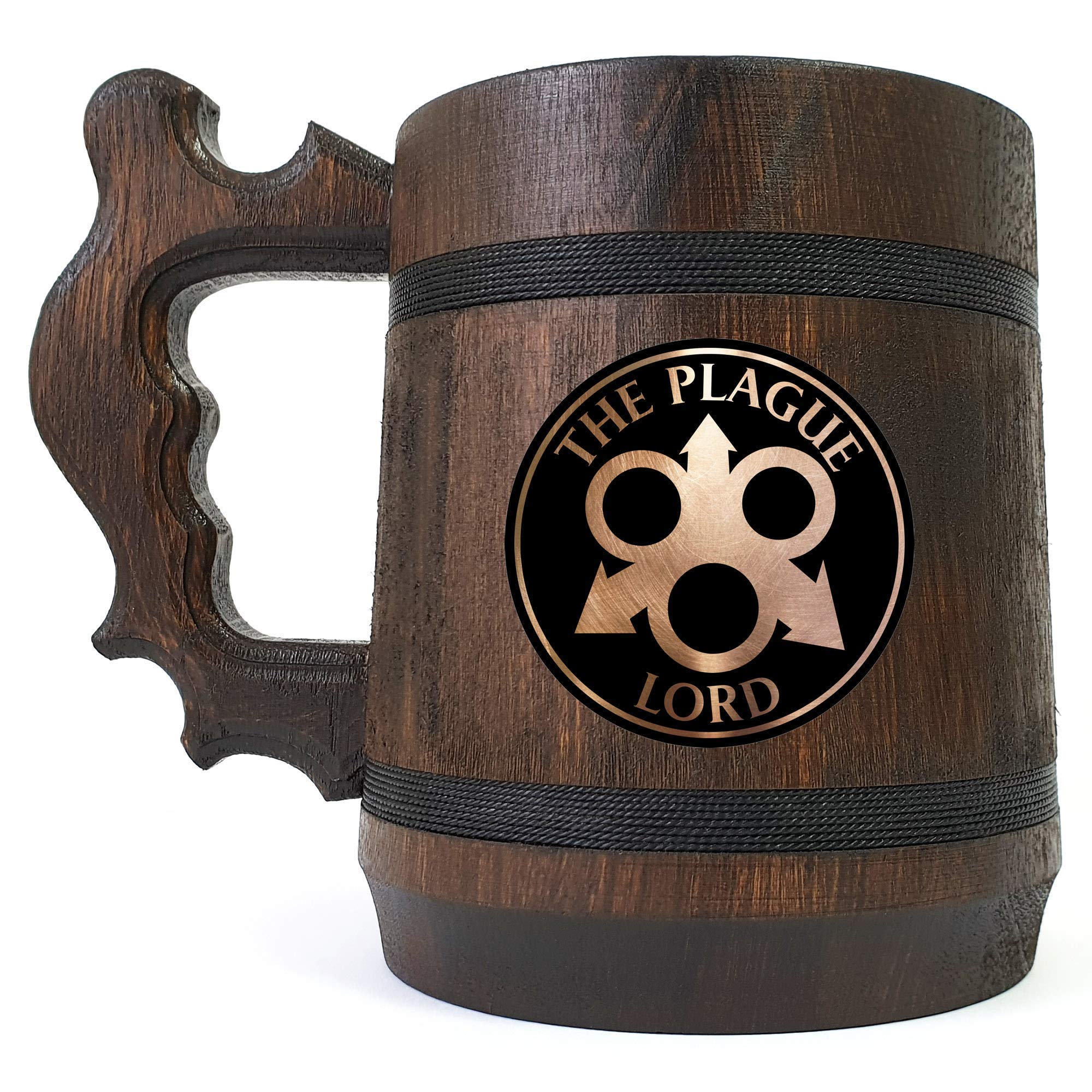 Nurgle (Chaos) 40K Beer Mug, Personalized Stein, Wooden Tankard