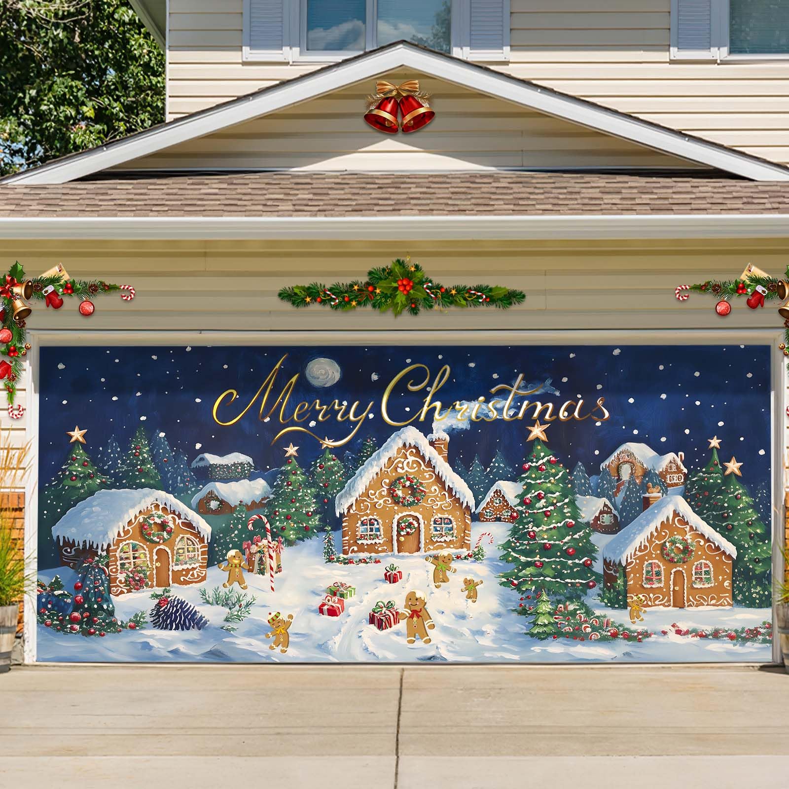 Amazon.com: ZRVTM Christmas Garage Door Banner Cover - Christmas Garage