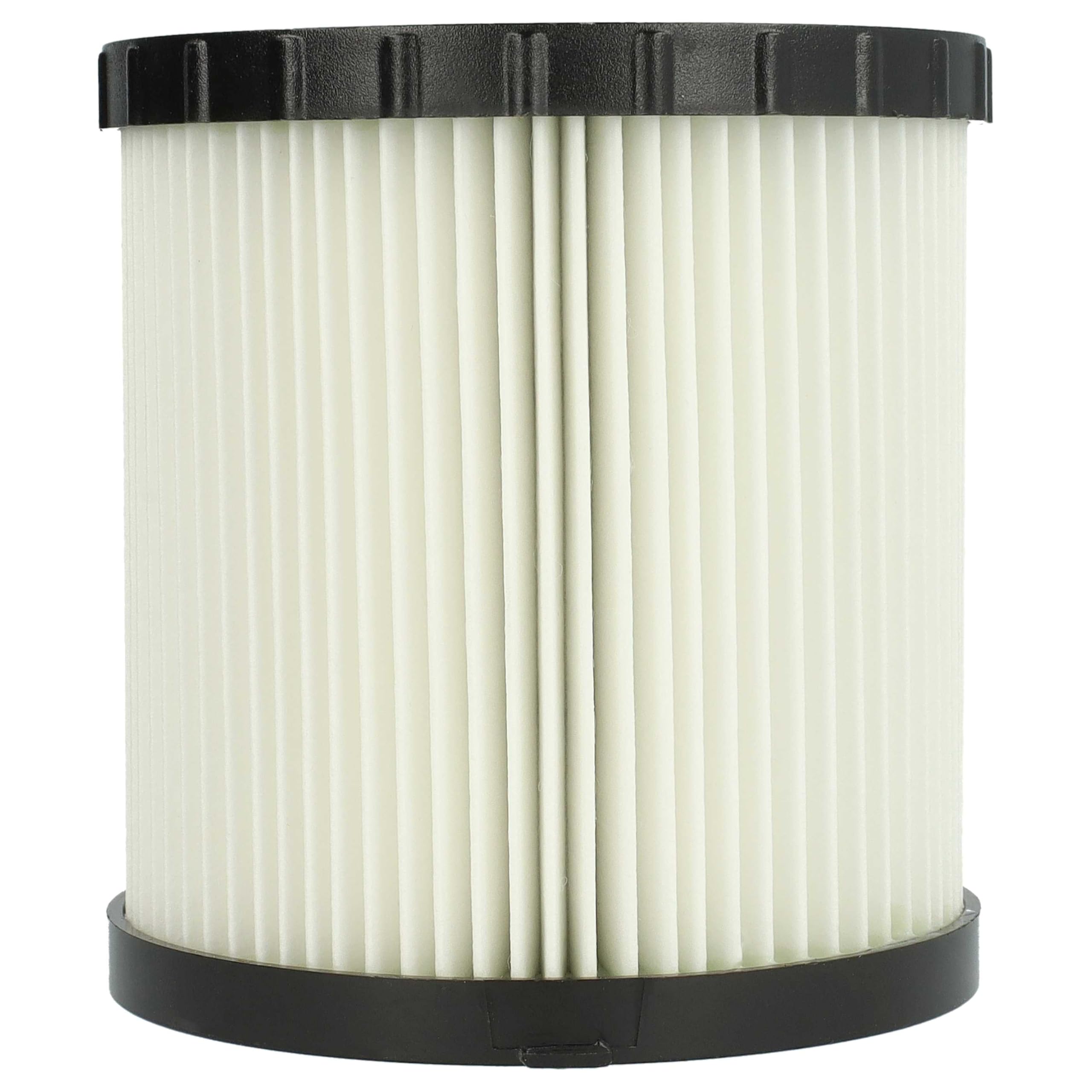 vhbw 8x Faltenfilter Ersatz für Dewalt DCV5801H | DCV5801H-XJ für Staubsauger - Patronenfilter Schwarz Weiß