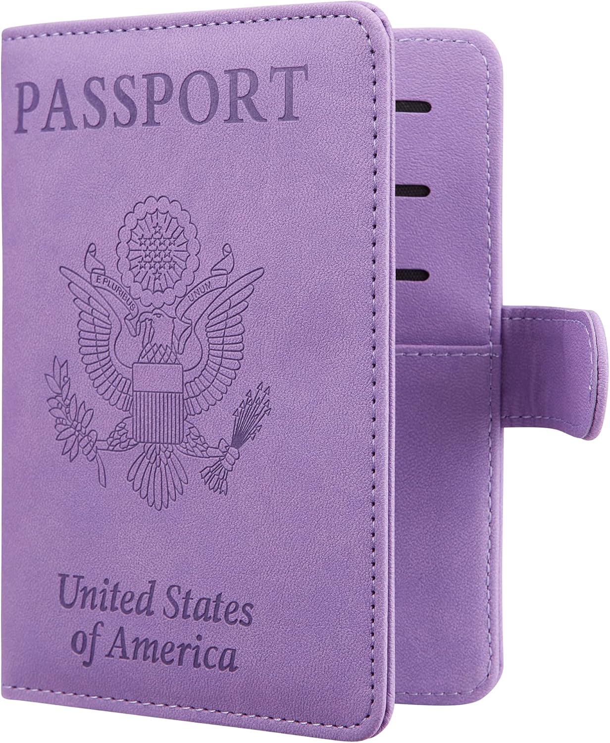  | Cynure Rfid Blocking Passport Cover and CDC Vaccine Card Holder Combo Leather Travel Passport Case for Men & Women, purple | Passport Covers