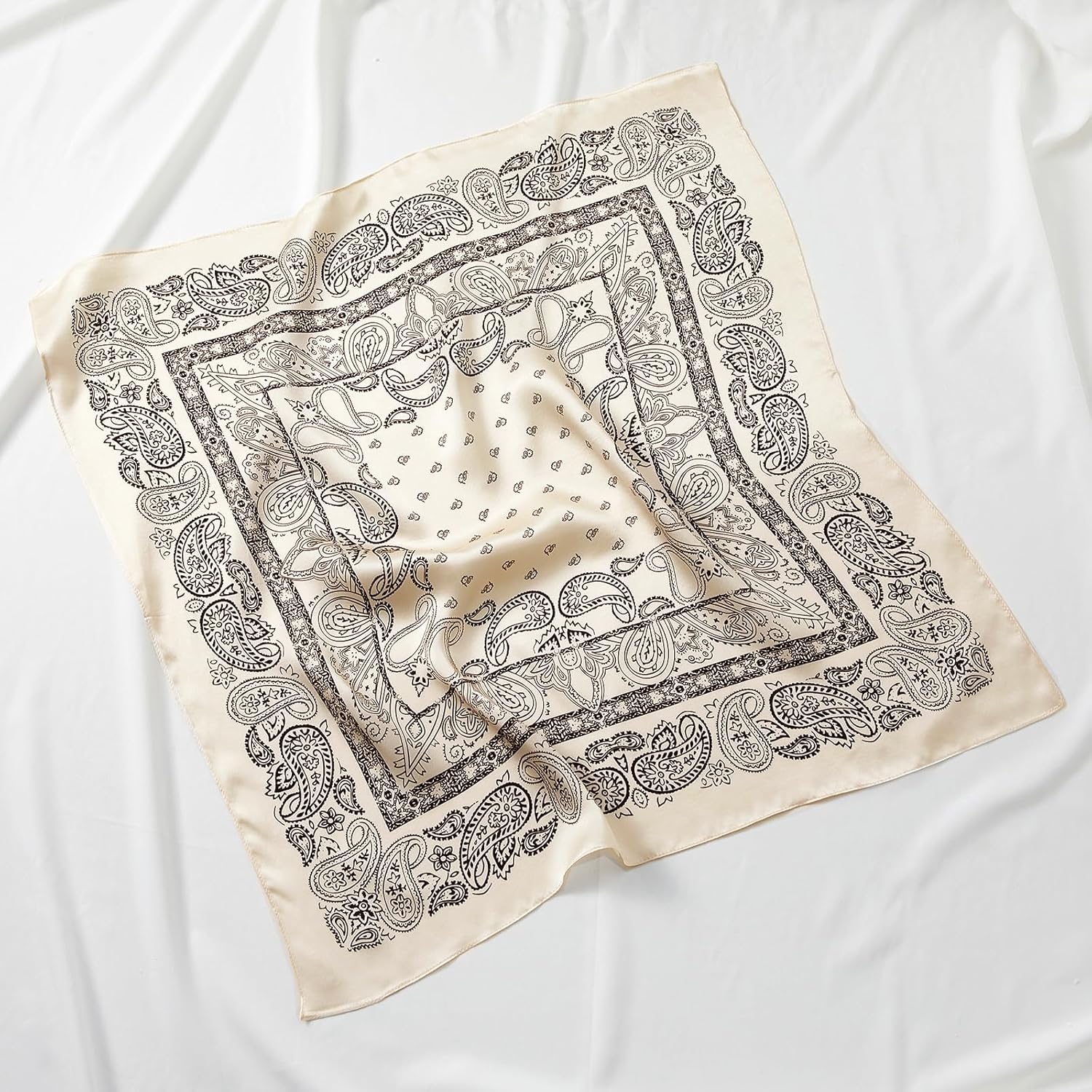 100% Mulberry Silk Square Scarf 27''x27'' Neck Scarf Hair Scarf Headscarf Bandanas for Women - Image 7