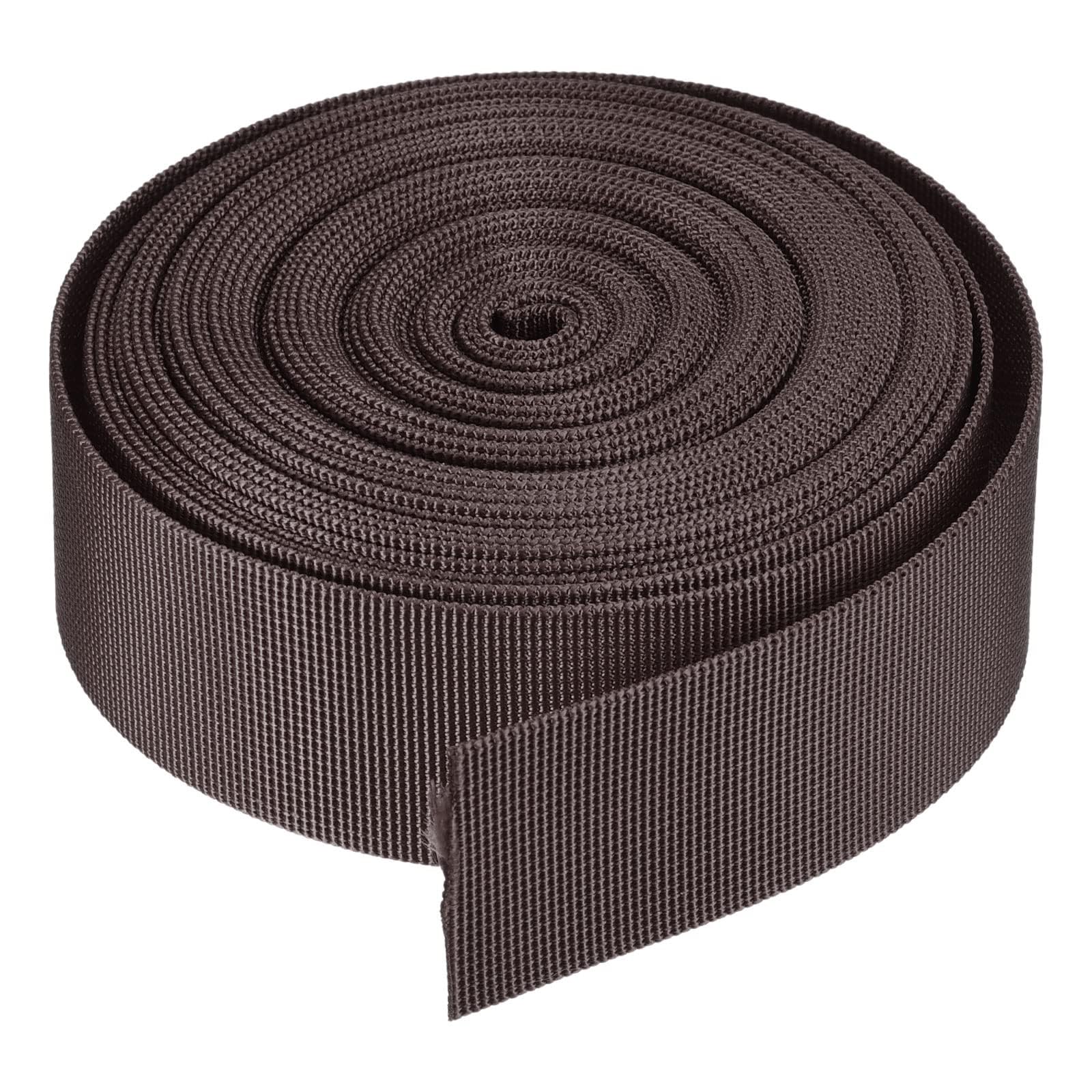 MACHSWON Nylon Webbing Strap 1.5 inch(1 1/2 inch) Brown Nylon Webbing Straps 3.8cm 10 Yards Durable Nylon Strap for Backpack,Cargo Strap,Luggage-rack,Pet Collars,Crafts