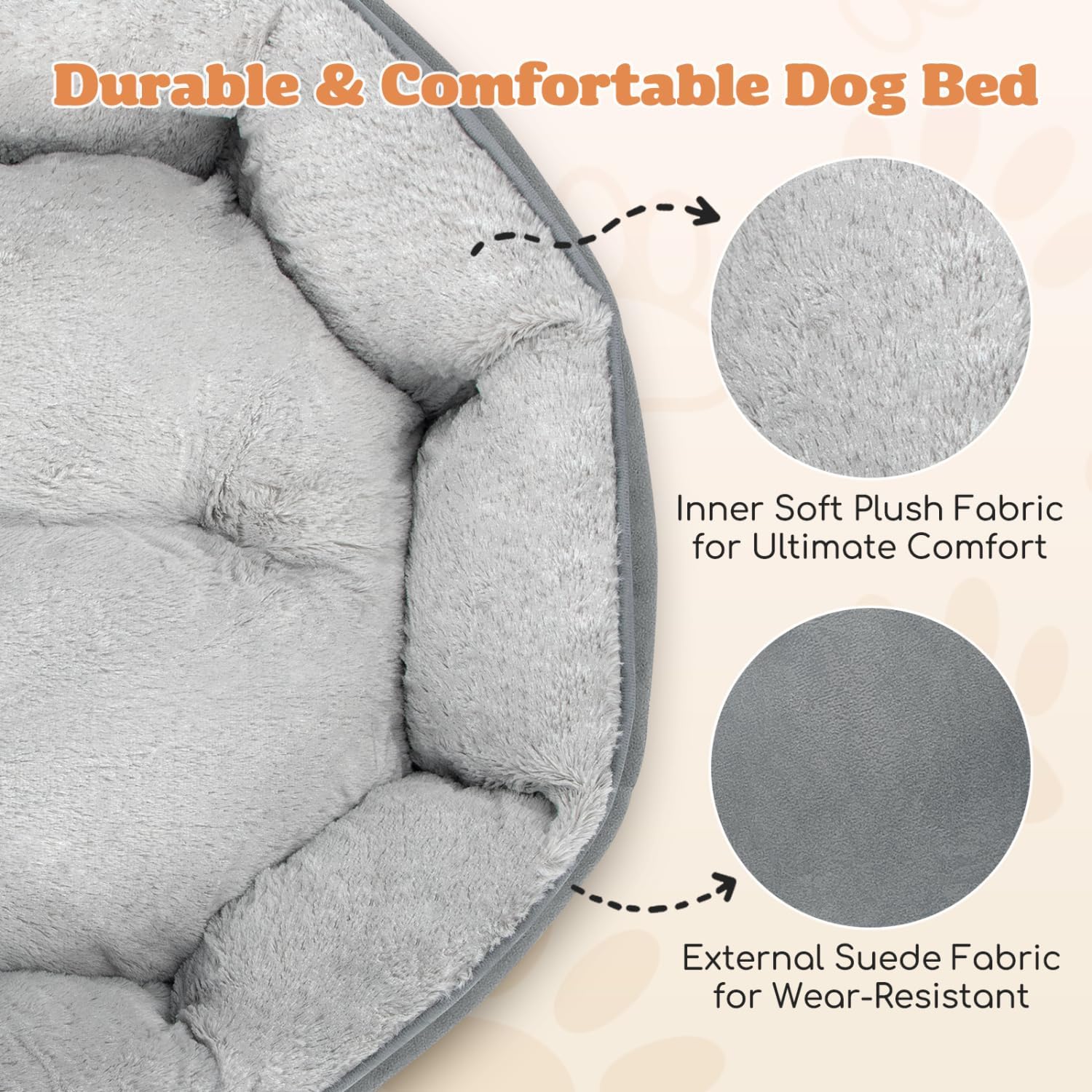 Cozy Comfort: Nobleza Orthopedic Donut Dog Bed for Ultimate Relaxation