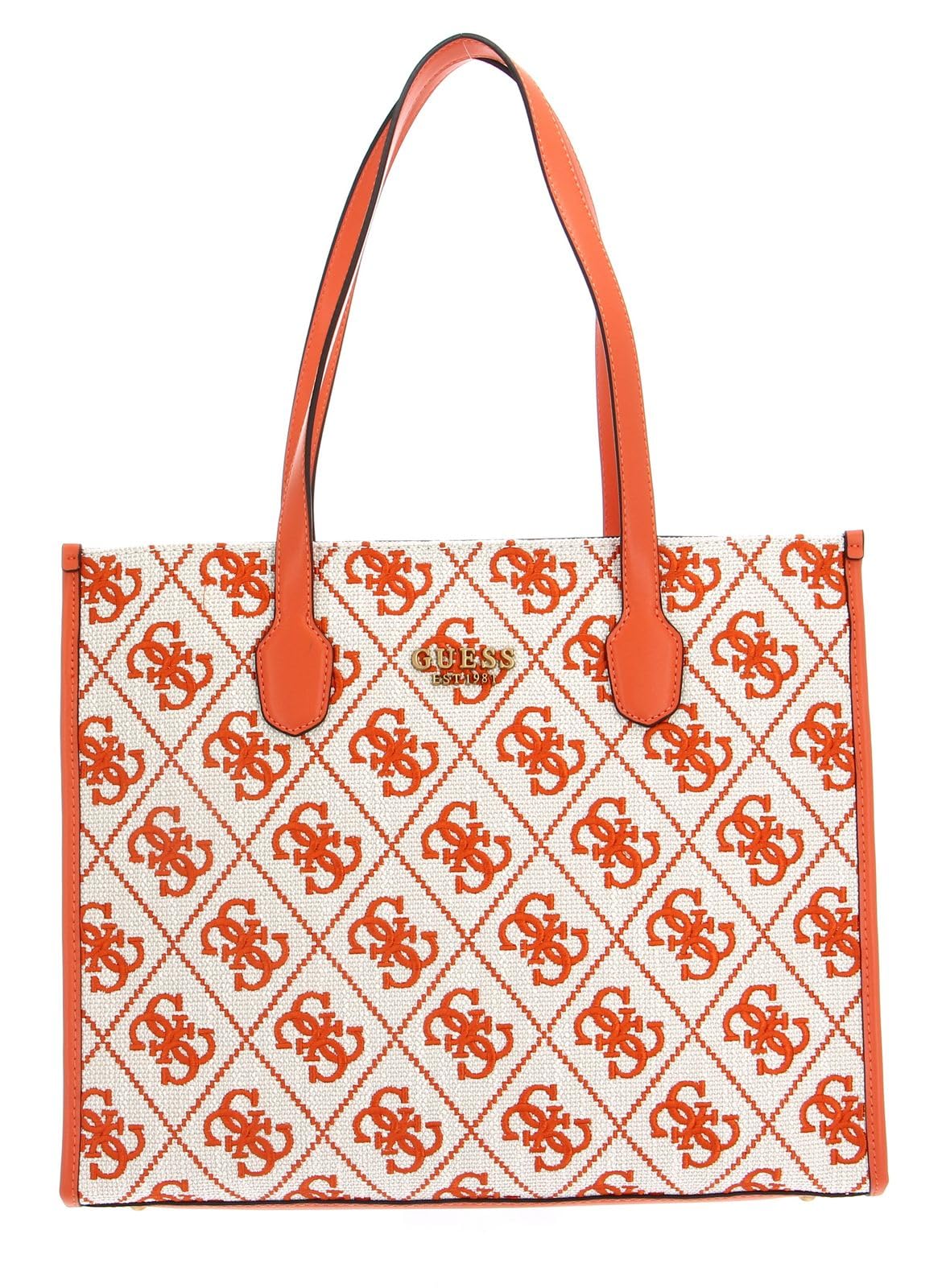 GUESS Shopper Silvana Girlfriend Tote Orange Logo mehrfarbig