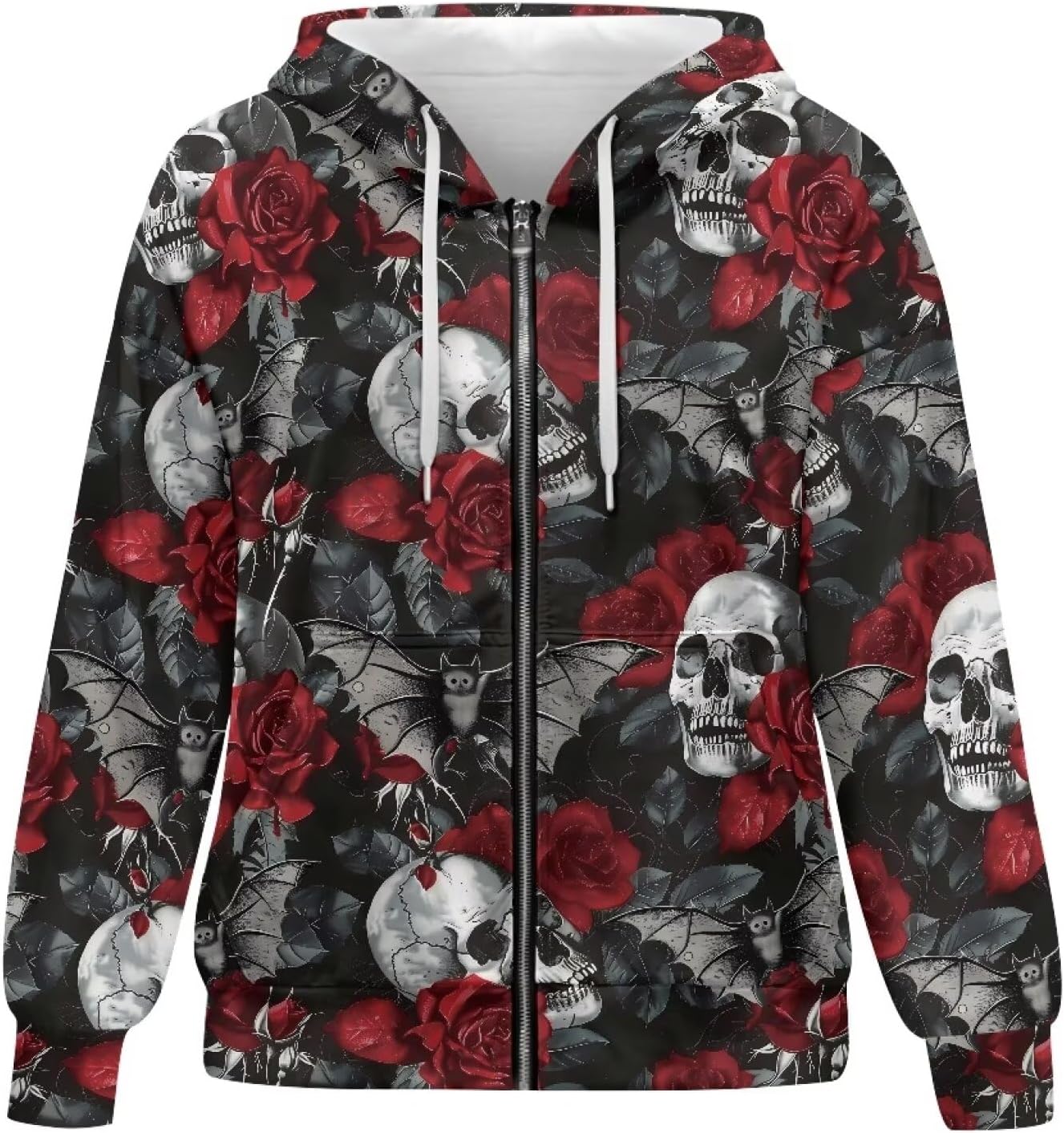 2025 Women's Oversized Hoodies with Zipper Fashion Full Zip Up Sweatshirts Jacket Outfit with Pockets - Image 4