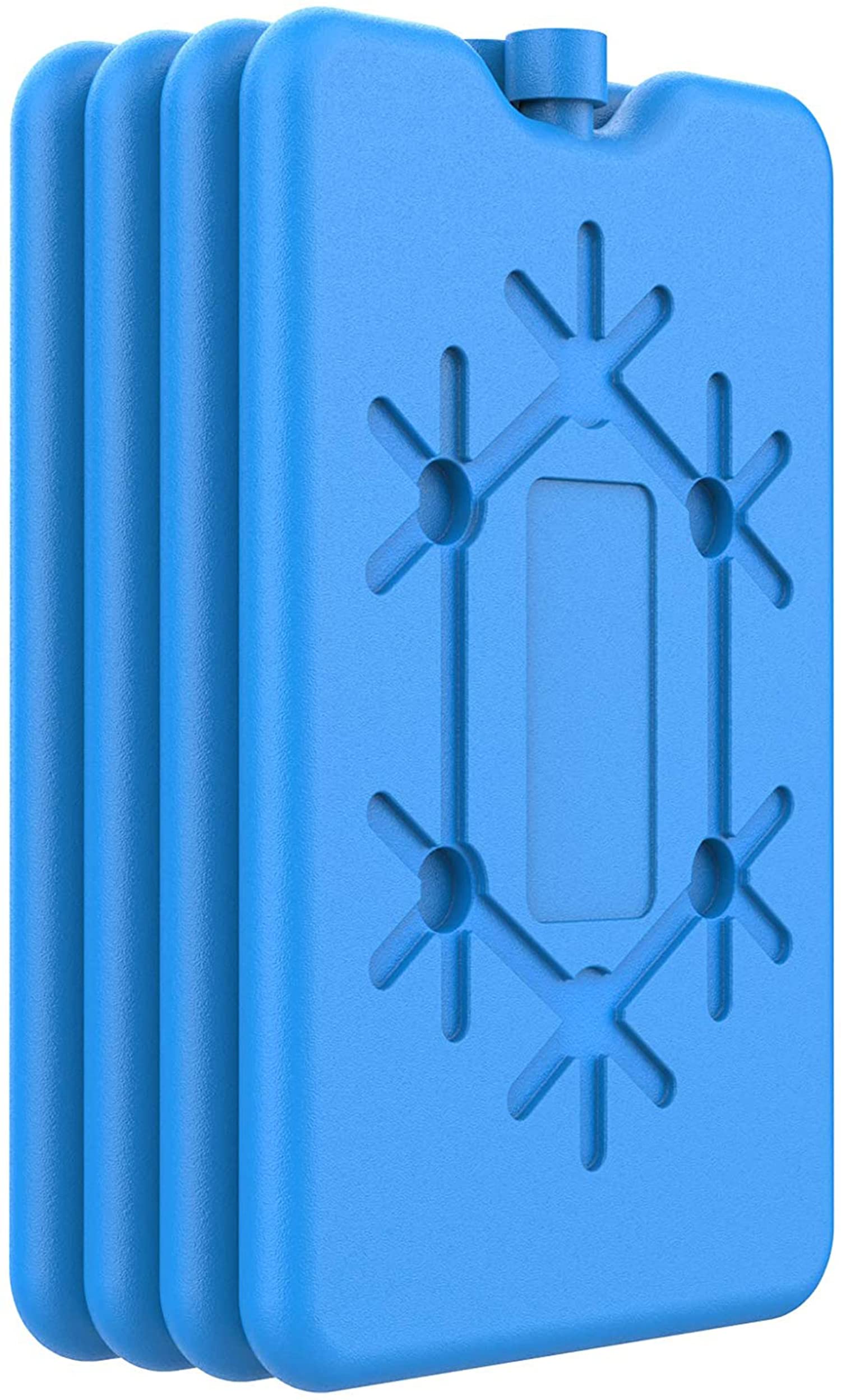 Ice Packs for Lunch Box, Reusable Ultra Thin Freezer Packs Long Lasting for Coolers, Cooler Bag for Work, School, Picnic or Camping Keep Food Fresh Lightweight Design for Easy Carrying 4 Pcs