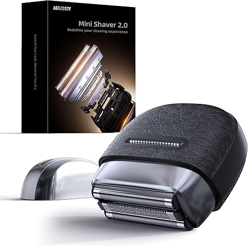 Afeitadoras eléctricas de aluminio para hombres, 3 cuchillas flotantes para afeitado cerrado y limpio, mini maquinilla de afeitar eléctrica con