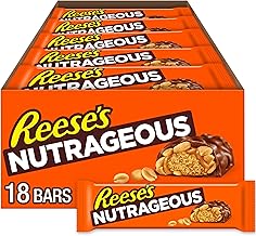 REESE'S NUTRAGEOUS Chocolate, Peanut Butter, Caramel and Peanut Candy Bars, 1.66 oz (18 Count)