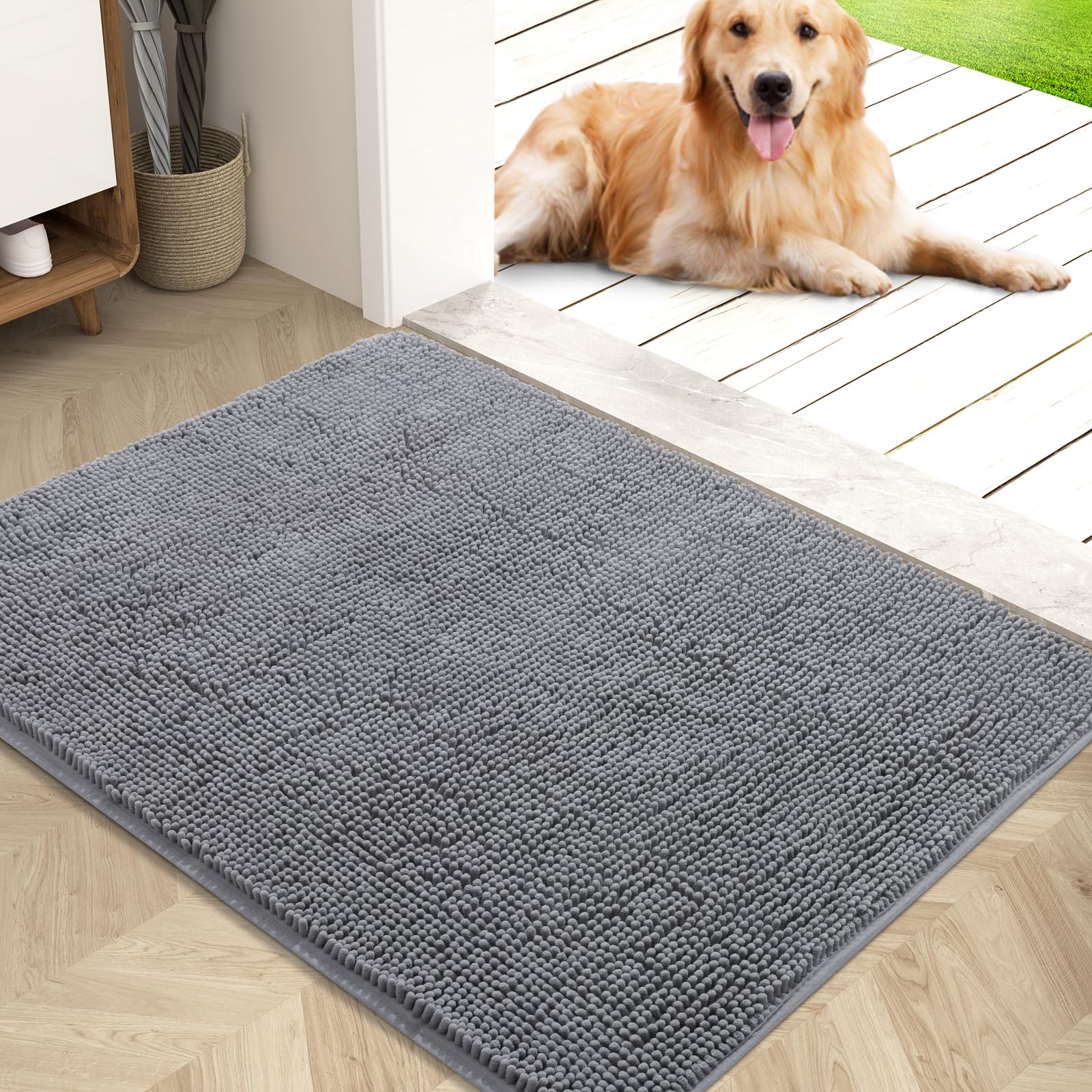 OLANLY Dog Door Mat for Muddy Paws