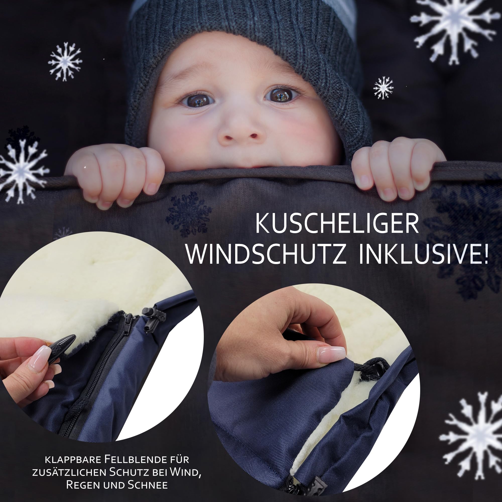 Trineo de madera con respaldo y cuerda de tracción + saco universal de invierno (90 cm), también adecuado para portabebés, cochecito, cochecito de bebé, de lana UNI (rosa)